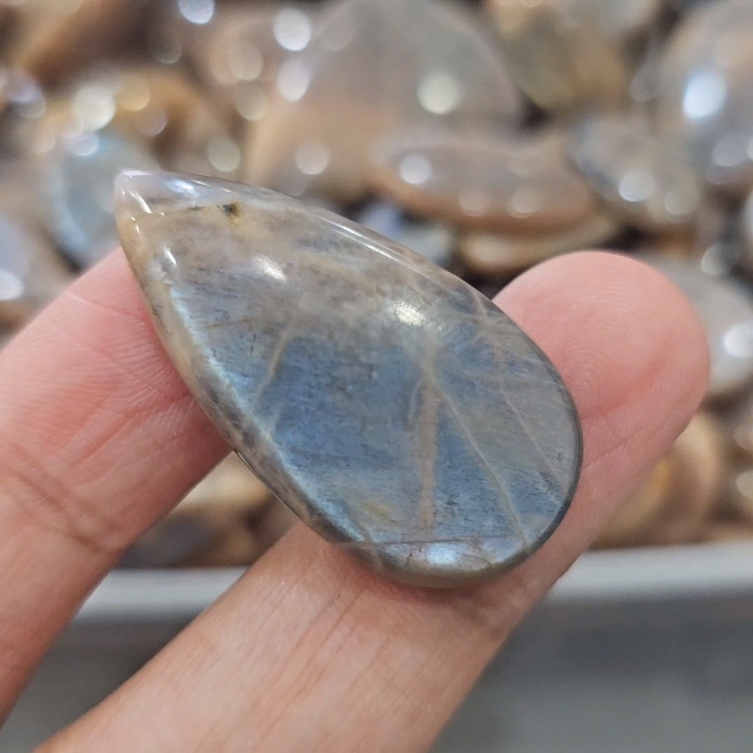 250g Natural BI-Color Moonstone Gemstones | 40–50 Pcs Approx. | 17–44mm - The LabradoriteKing
