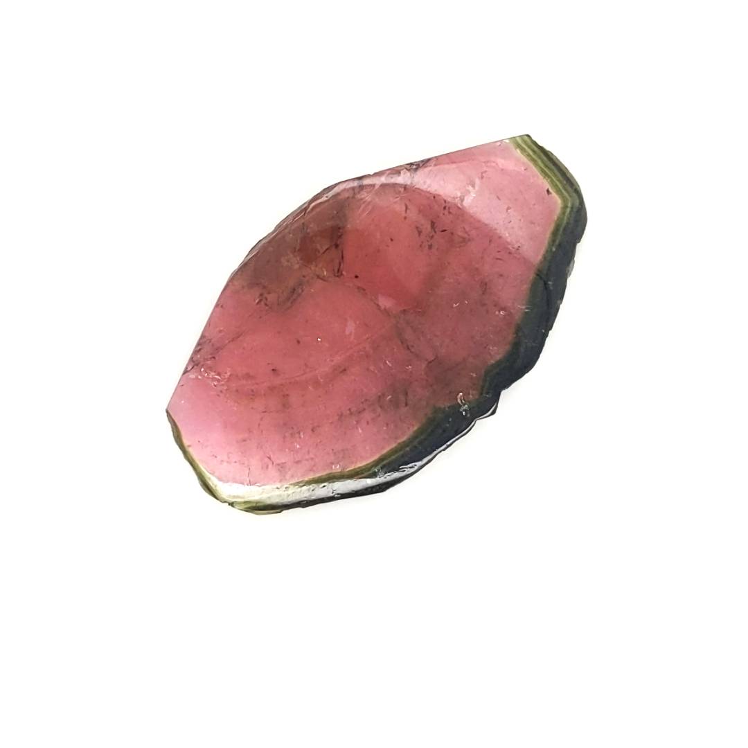 1 Pics Of Natural Watermelon Tourmaline Slice | Size:37X22mm | With Certificate - The LabradoriteKing