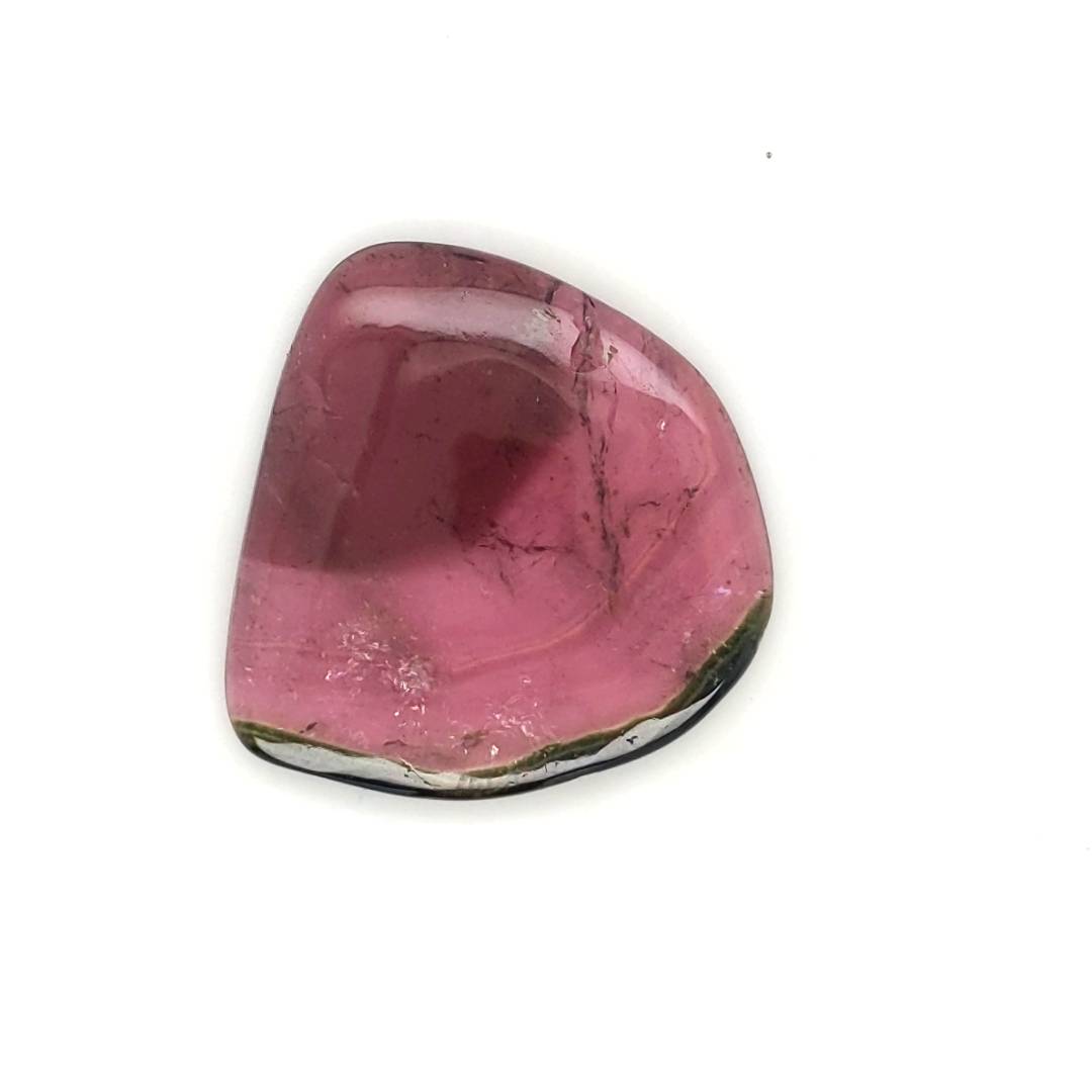 1 Pics Of Natural Watermelon Tourmaline Slice | Size:16X15mm | With Certificate - The LabradoriteKing
