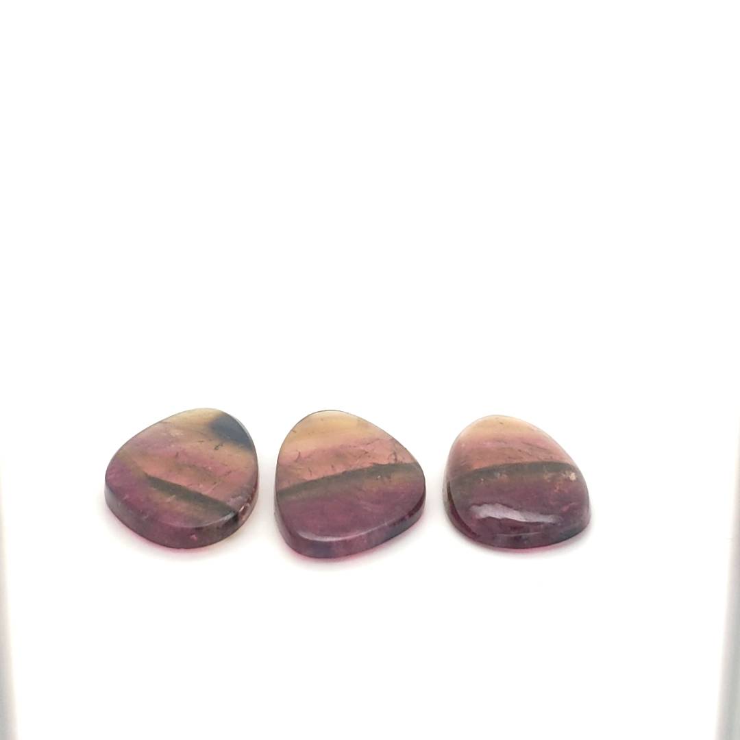 3 Pics Of Natural Watermelon Tourmaline Slice | Size:32-34mm | With Certificate - The LabradoriteKing