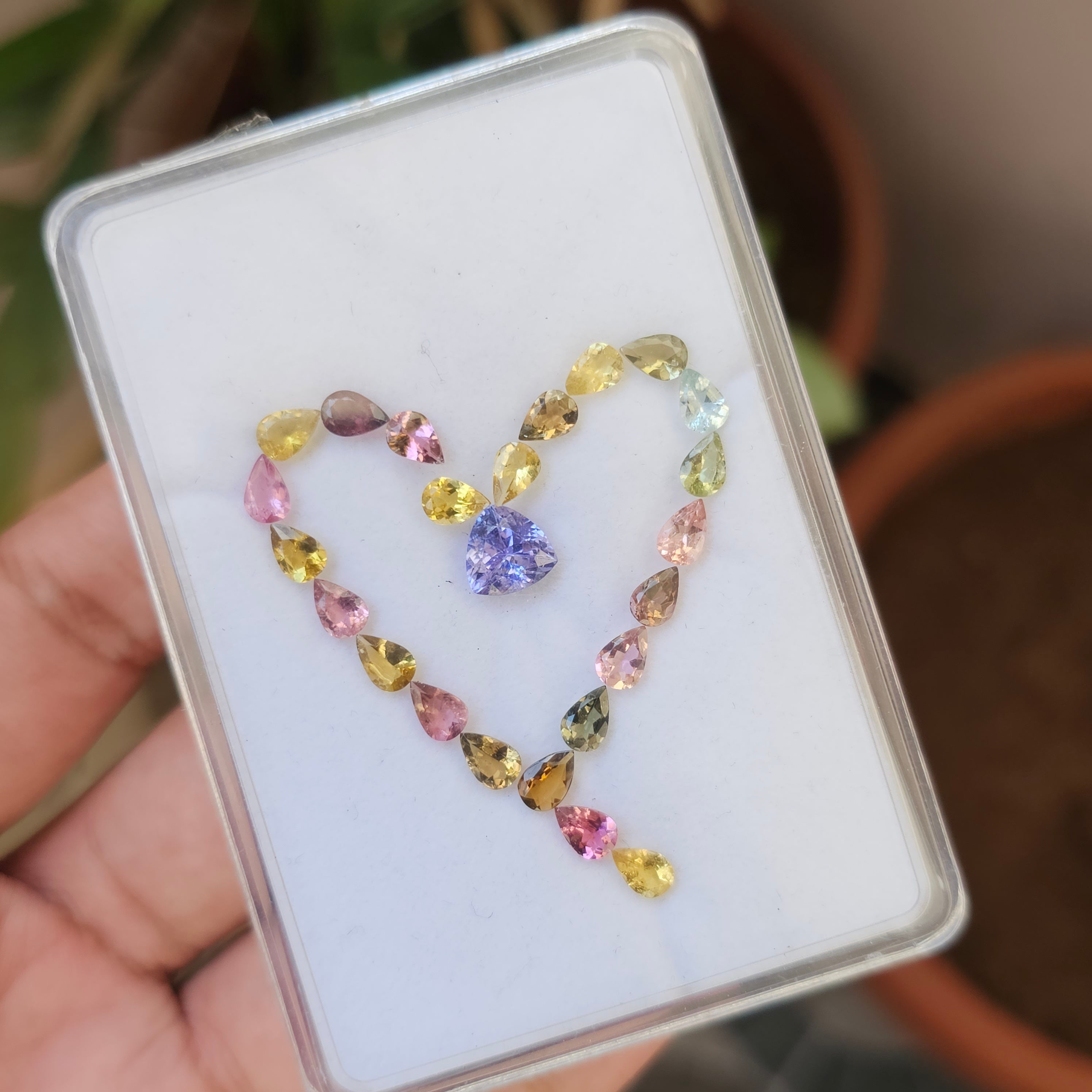 24 Pieces  Natural Multi Tourmaline And Tanzanite Faceted Gemstone Mix Shape: 4-8mm - The LabradoriteKing