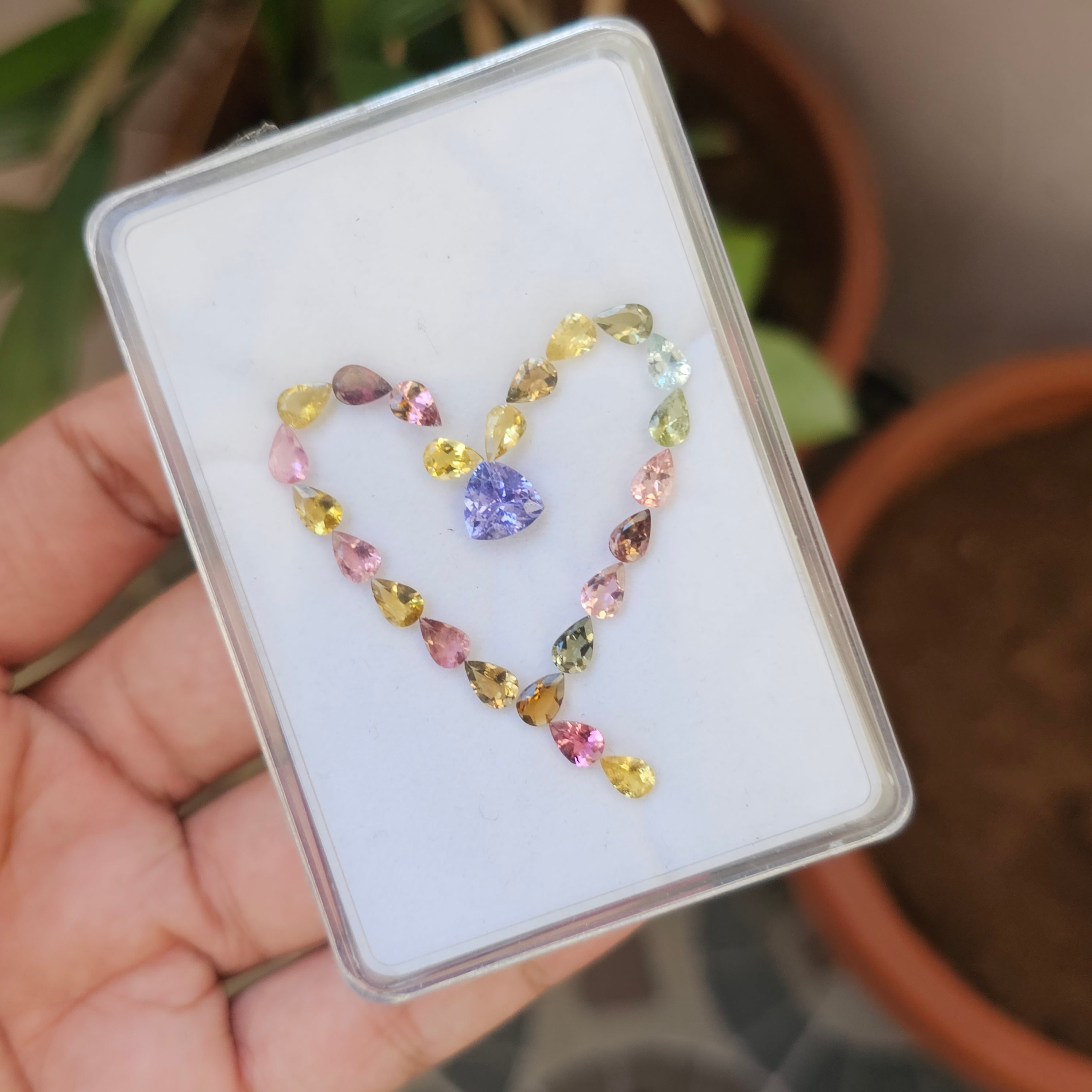 24 Pieces  Natural Multi Tourmaline And Tanzanite Faceted Gemstone Mix Shape: 4-8mm - The LabradoriteKing