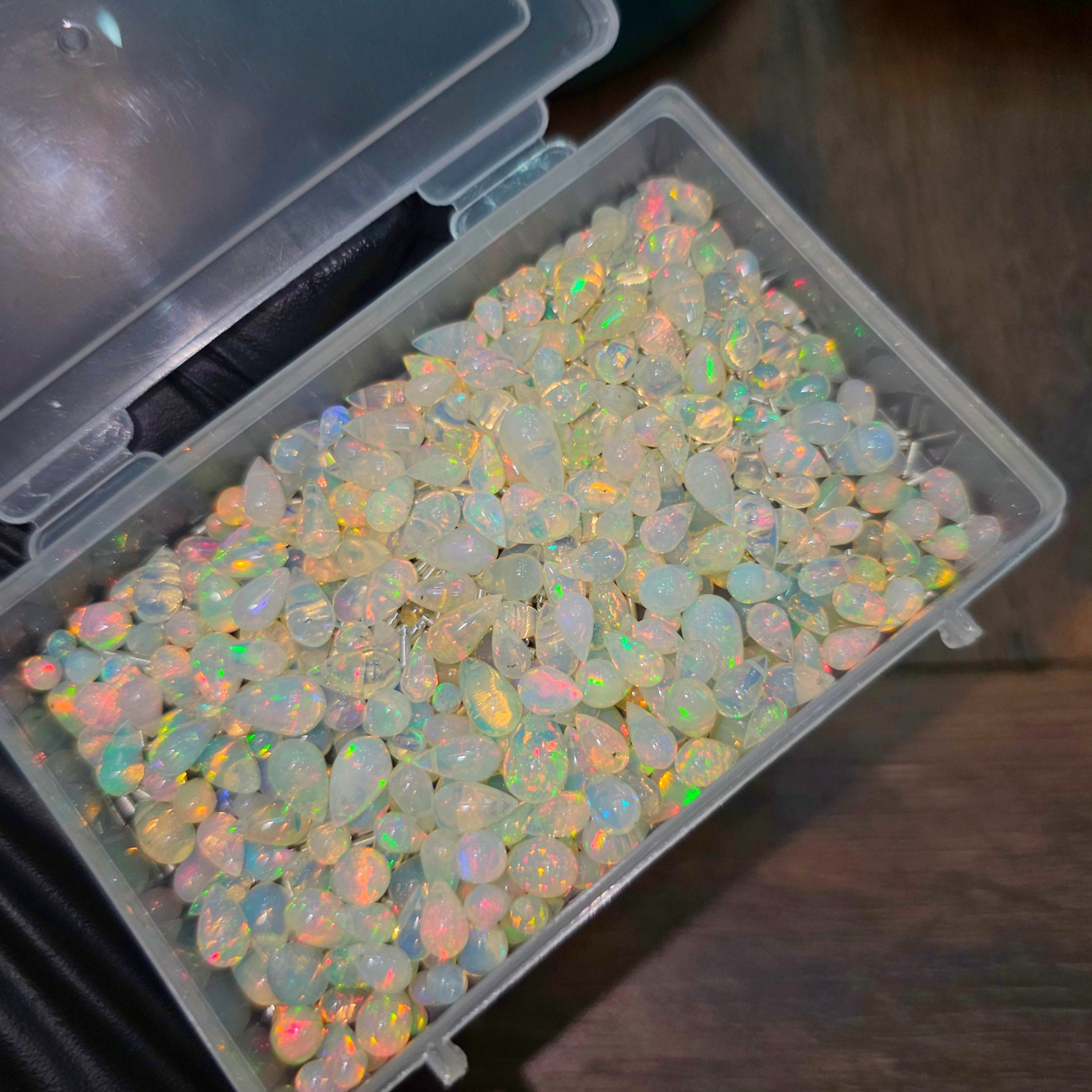 30 Pcs Ethiopian Opal Drilled Drops | 6-9mm - The LabradoriteKing