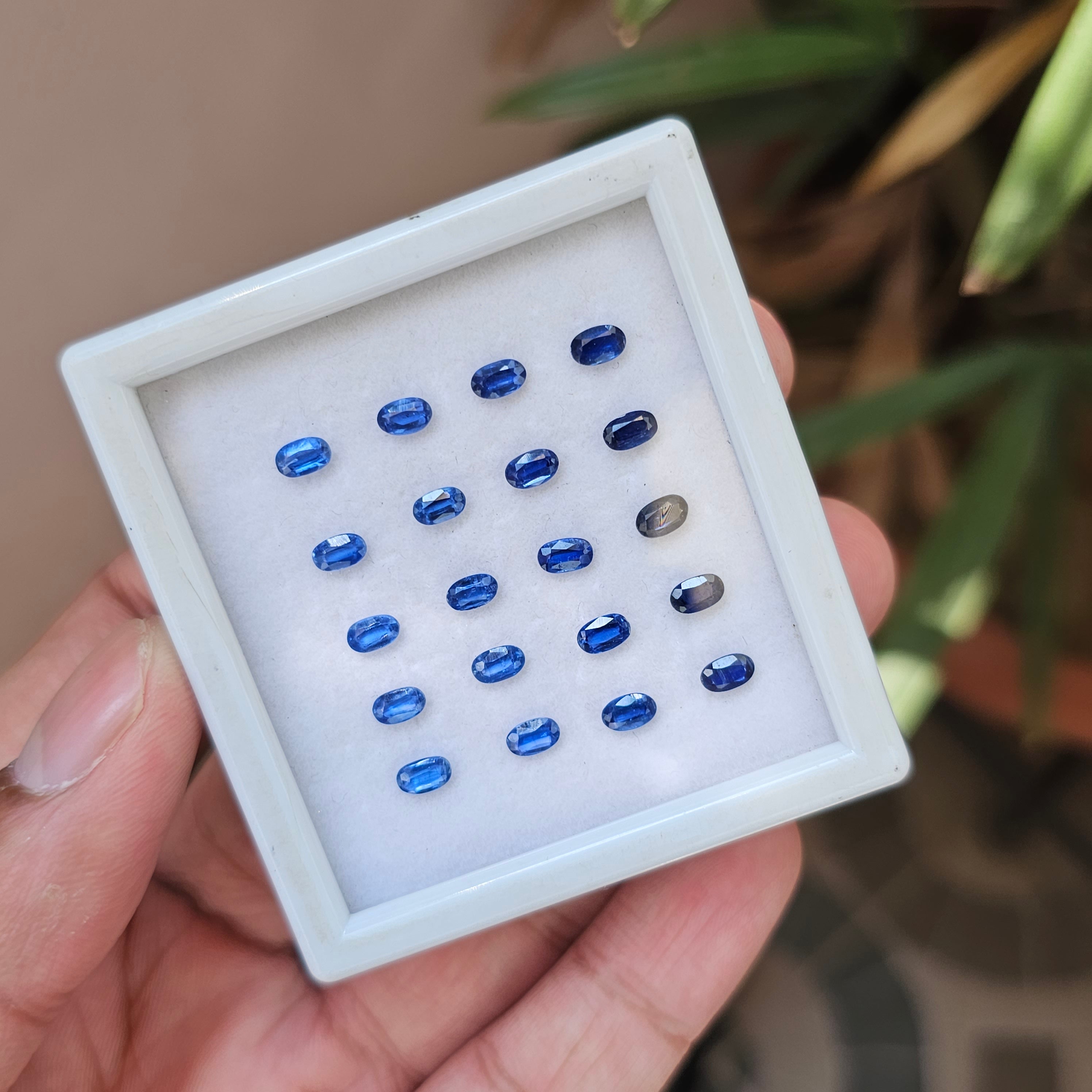 20 Pcs Natural Kaynite Faceted Gemstone Oval Shape: | Size:5x3mm - The LabradoriteKing