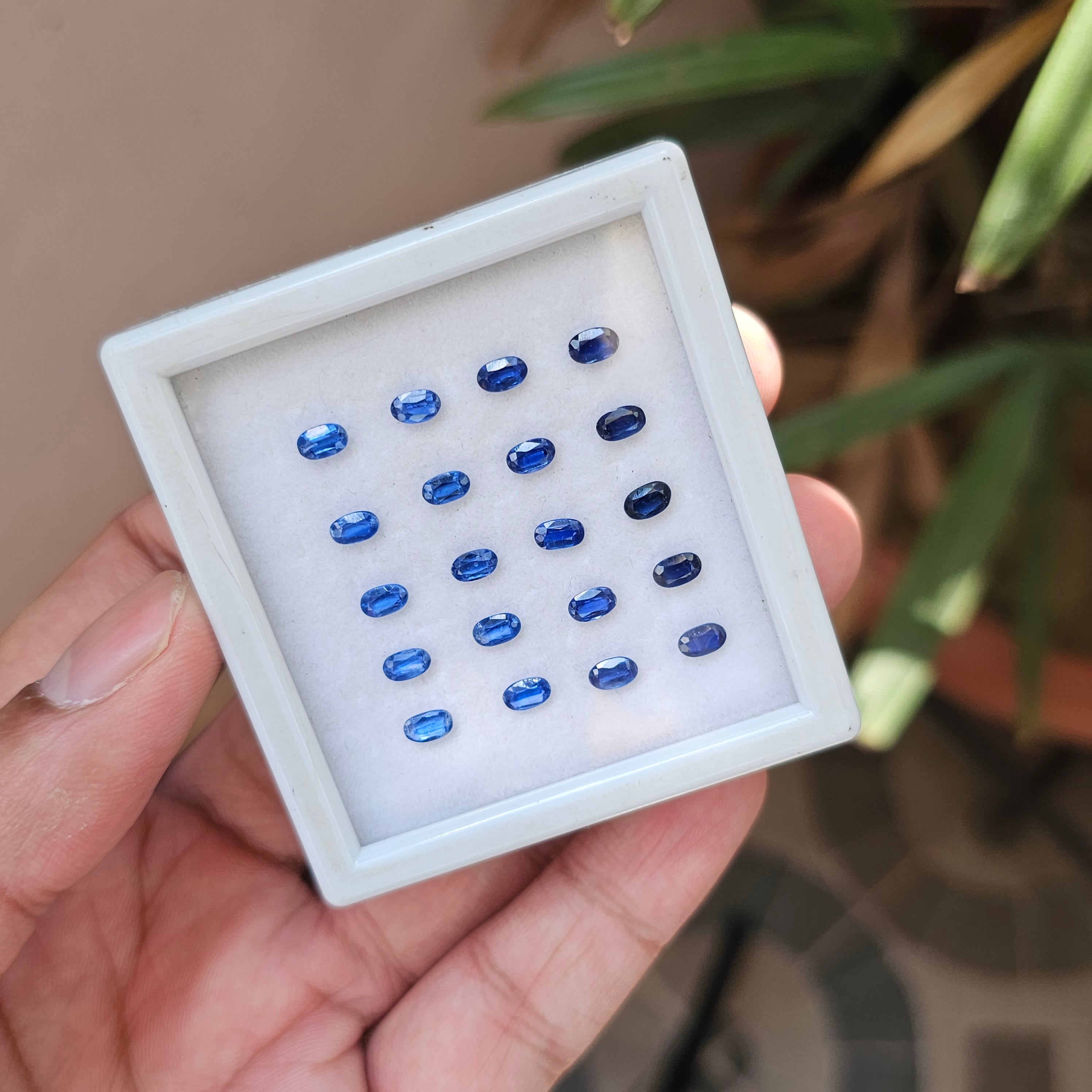 20 Pcs Natural Kaynite Faceted Gemstone Oval Shape: | Size:5x3mm - The LabradoriteKing