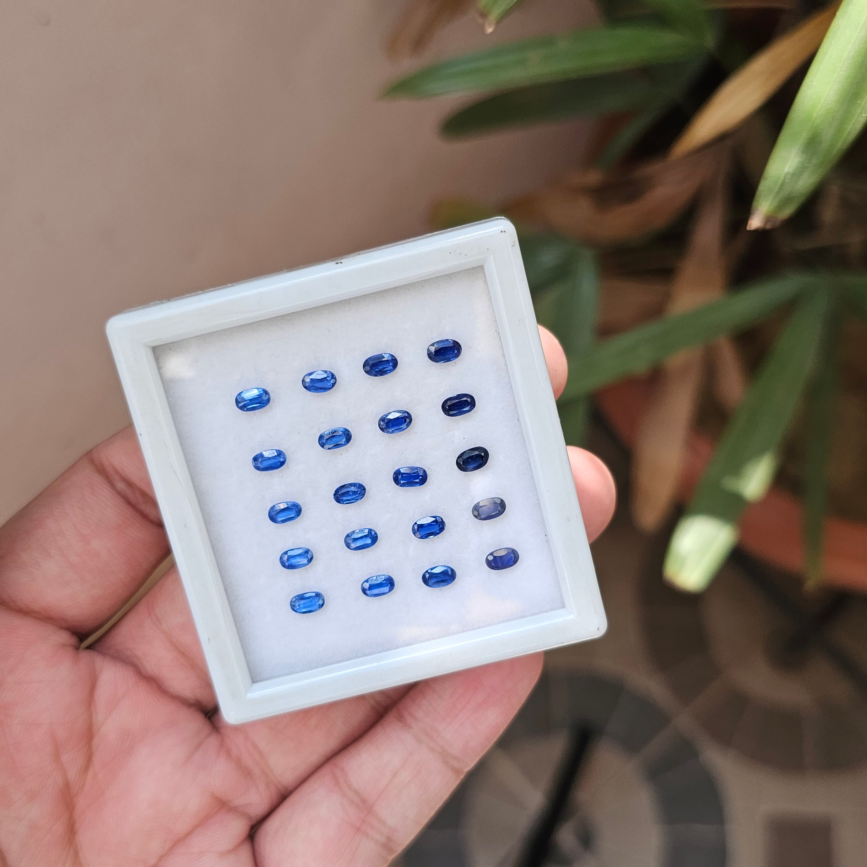 20 Pcs Natural Kaynite Faceted Gemstone Oval Shape: | Size:5x3mm - The LabradoriteKing