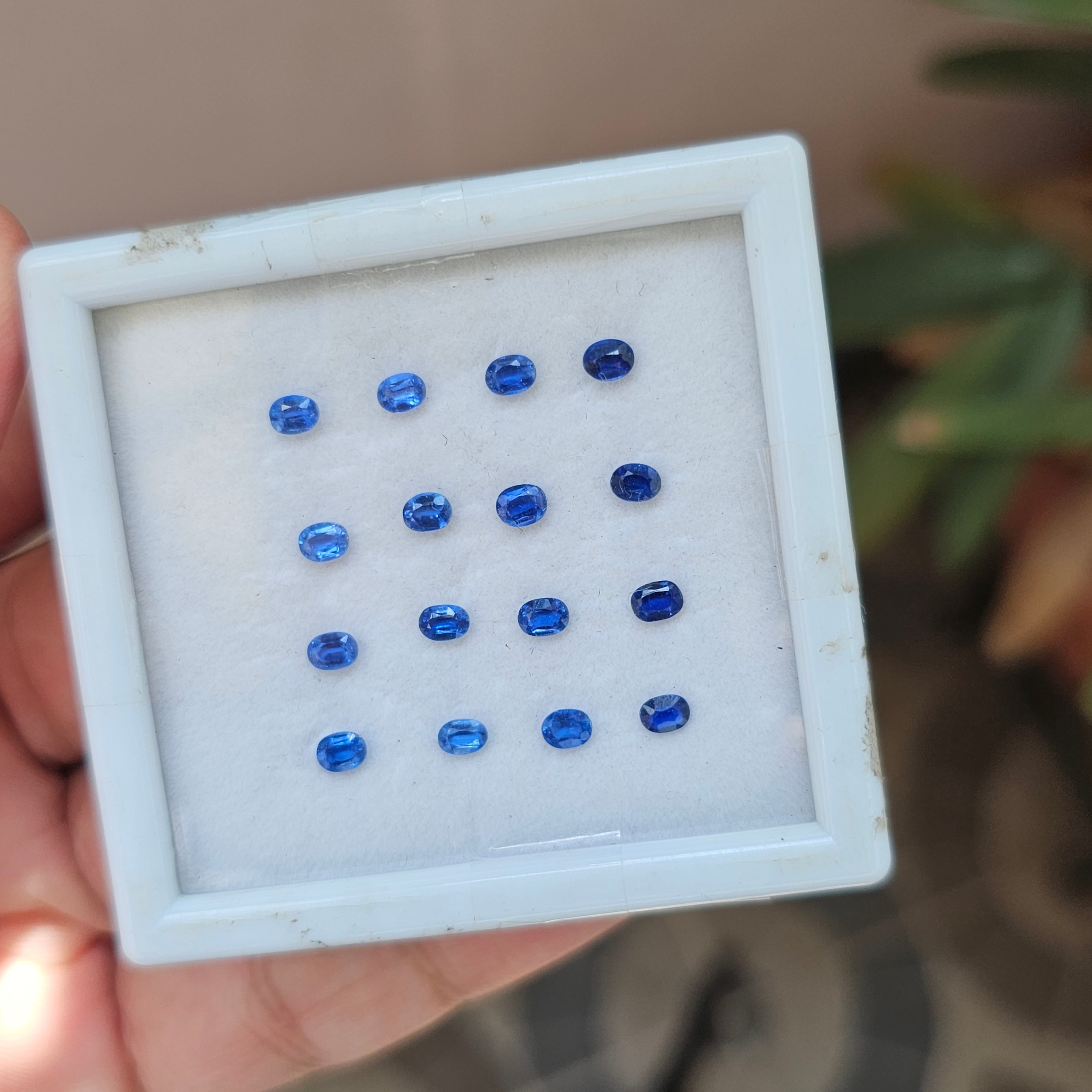 16 Pcs Natural Kaynite Faceted Gemstone Oval Shape: | Size:4x3mm - The LabradoriteKing