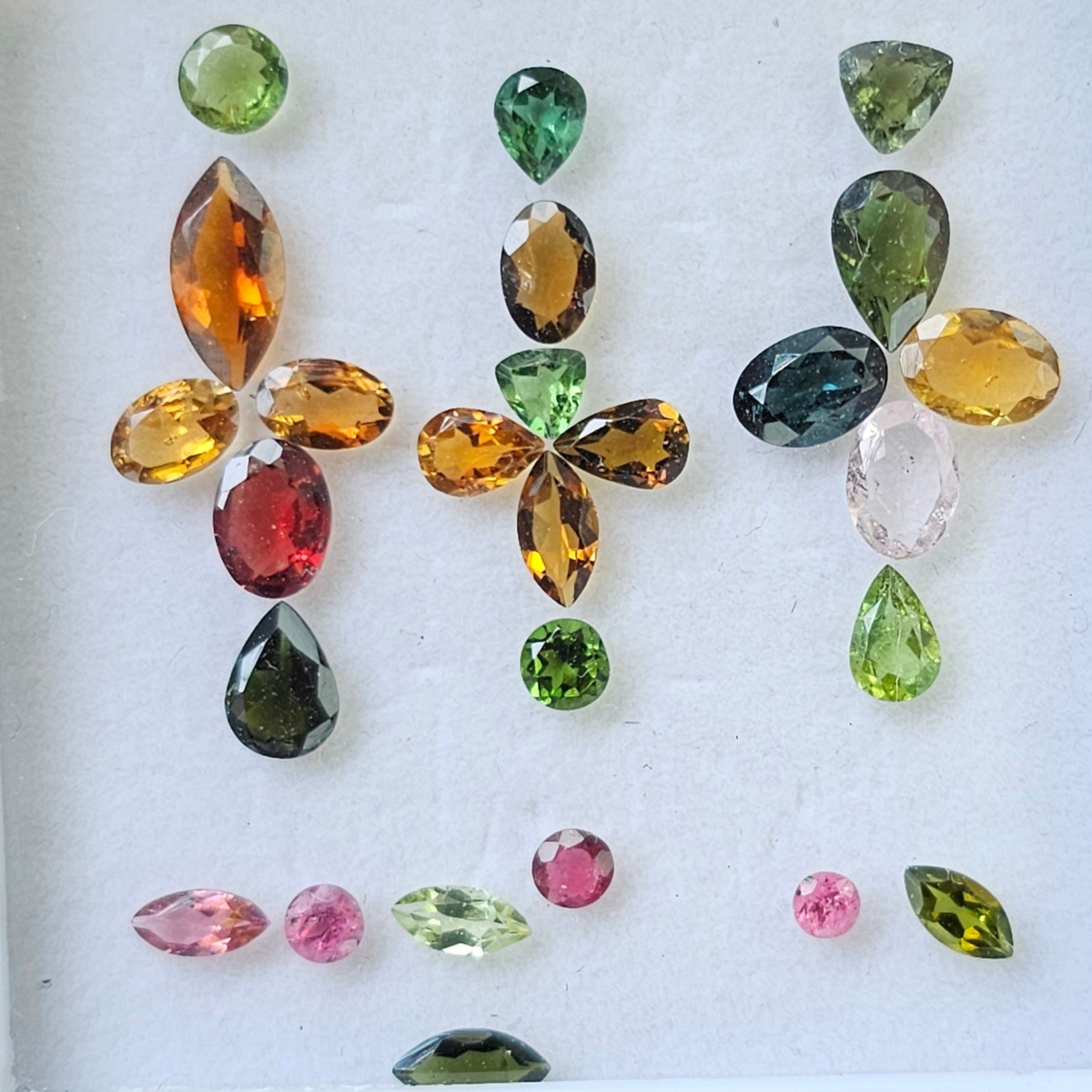 26 Pcs Natural Multi Tourmaline Faceted Gemstone Mix Shape: | Size: 3-10mm - The LabradoriteKing