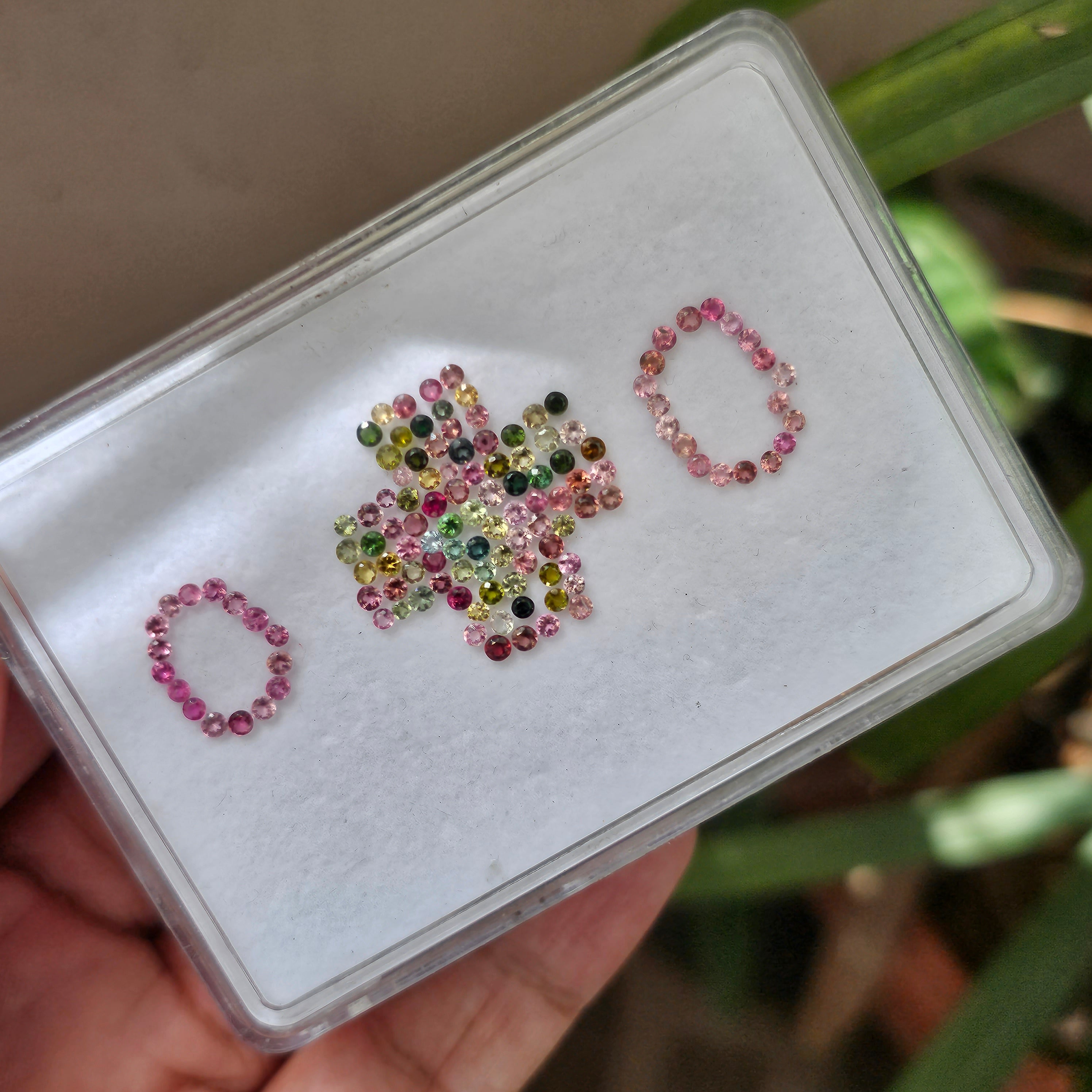 124 pcs Natural Multi Sapphire Gemstone Faceted Round Shape:| Size 2mm - The LabradoriteKing