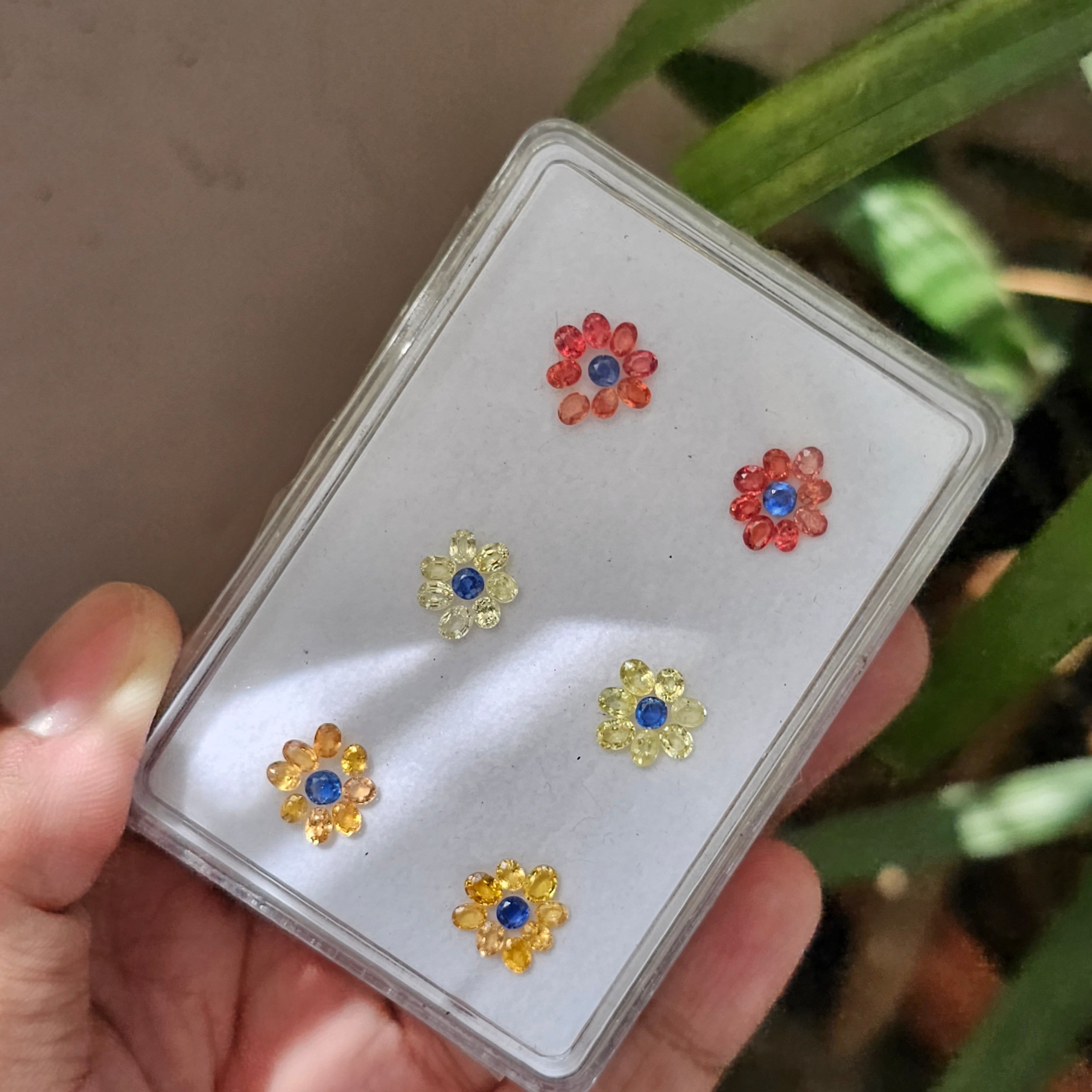 52 pcs Natural Multi Sapphire Gemstone Faceted Oval And Round Shape:| Size 3-4mm - The LabradoriteKing