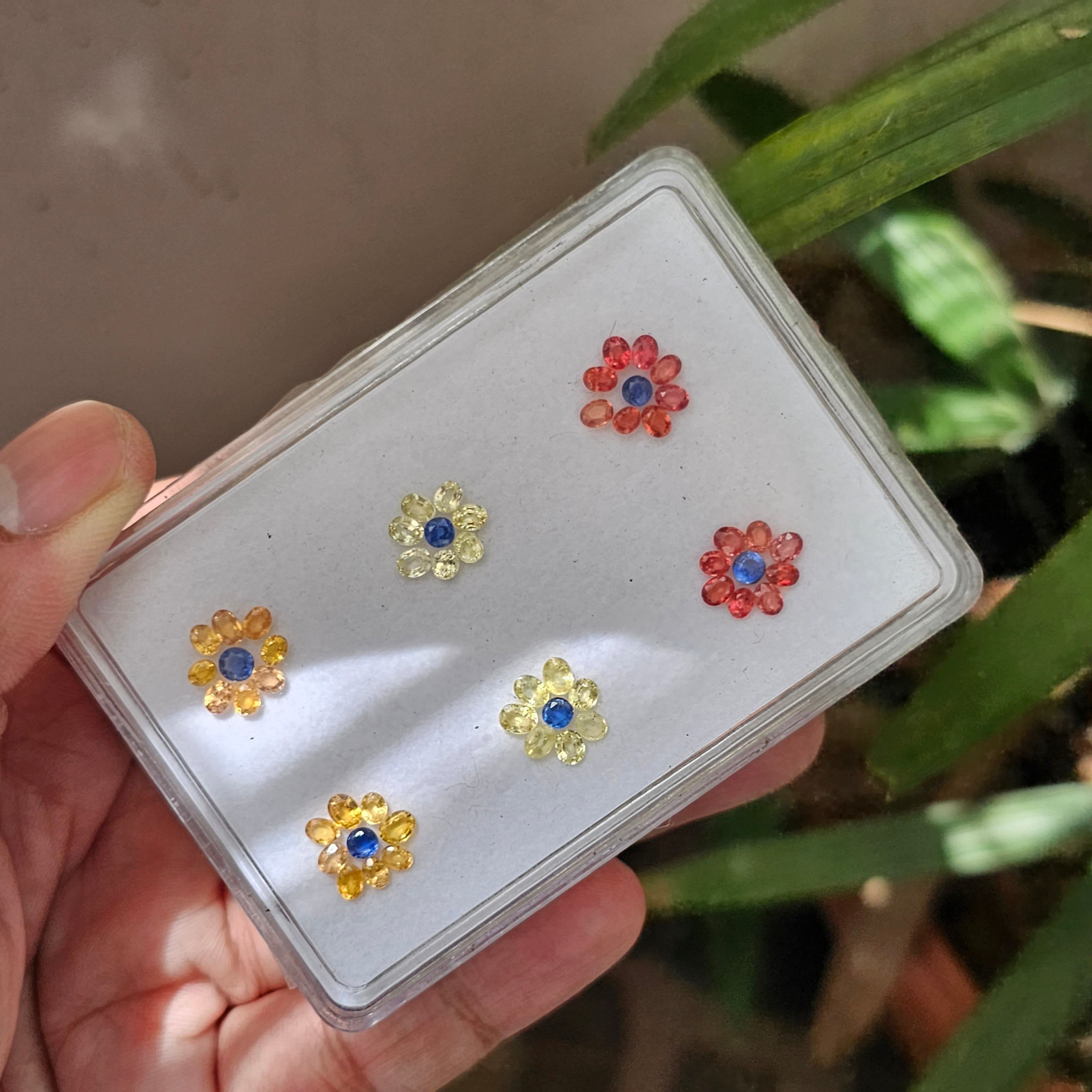 52 pcs Natural Multi Sapphire Gemstone Faceted Oval And Round Shape:| Size 3-4mm - The LabradoriteKing