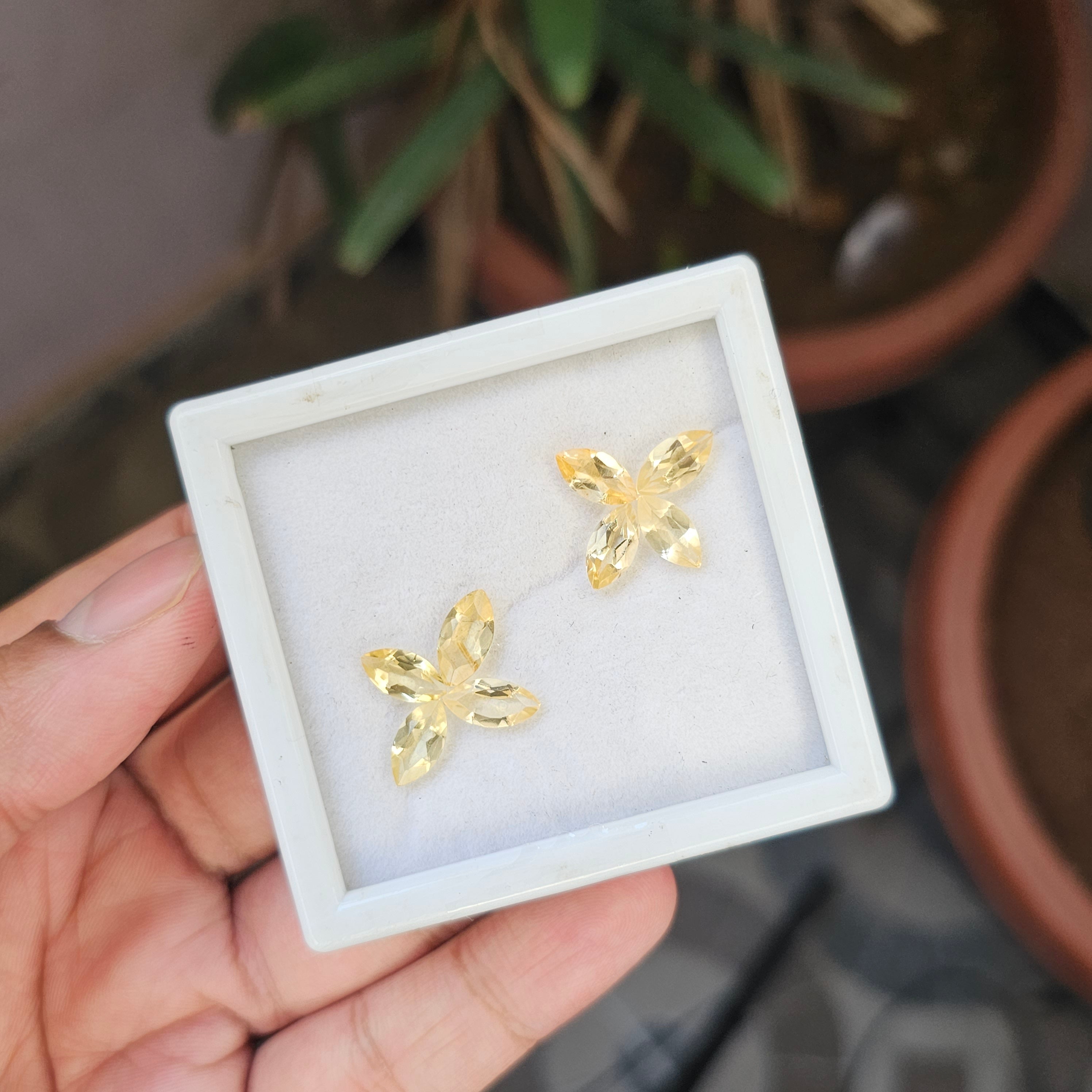 8 Pcs Natural Citrine Faceted Gemstone Shape: Marquise | Size: 10-11mm - The LabradoriteKing