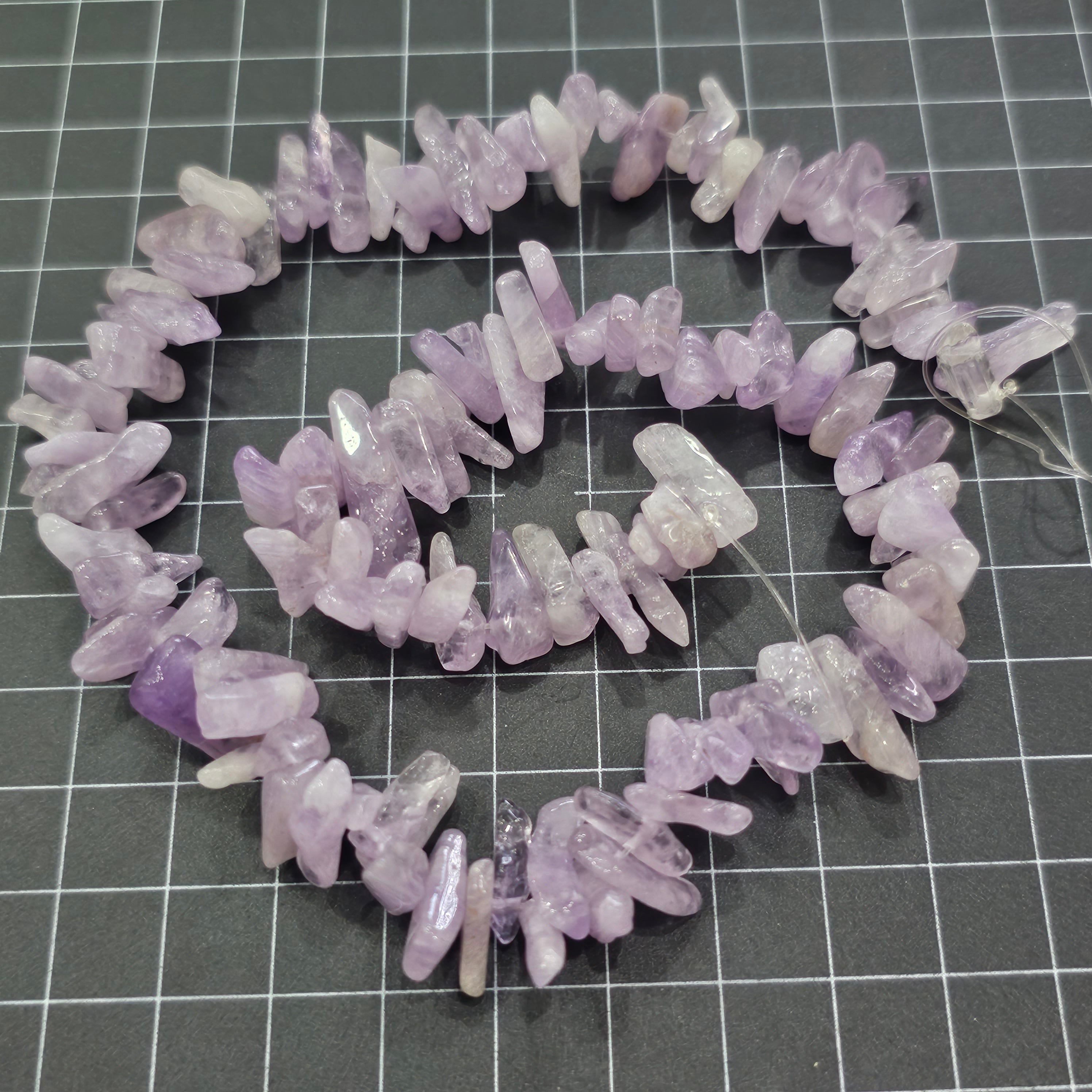 15 Inches Of 1 Line Natural Pink Amethyst Gemstone Fancy Beads Size: 10-16mm - The LabradoriteKing
