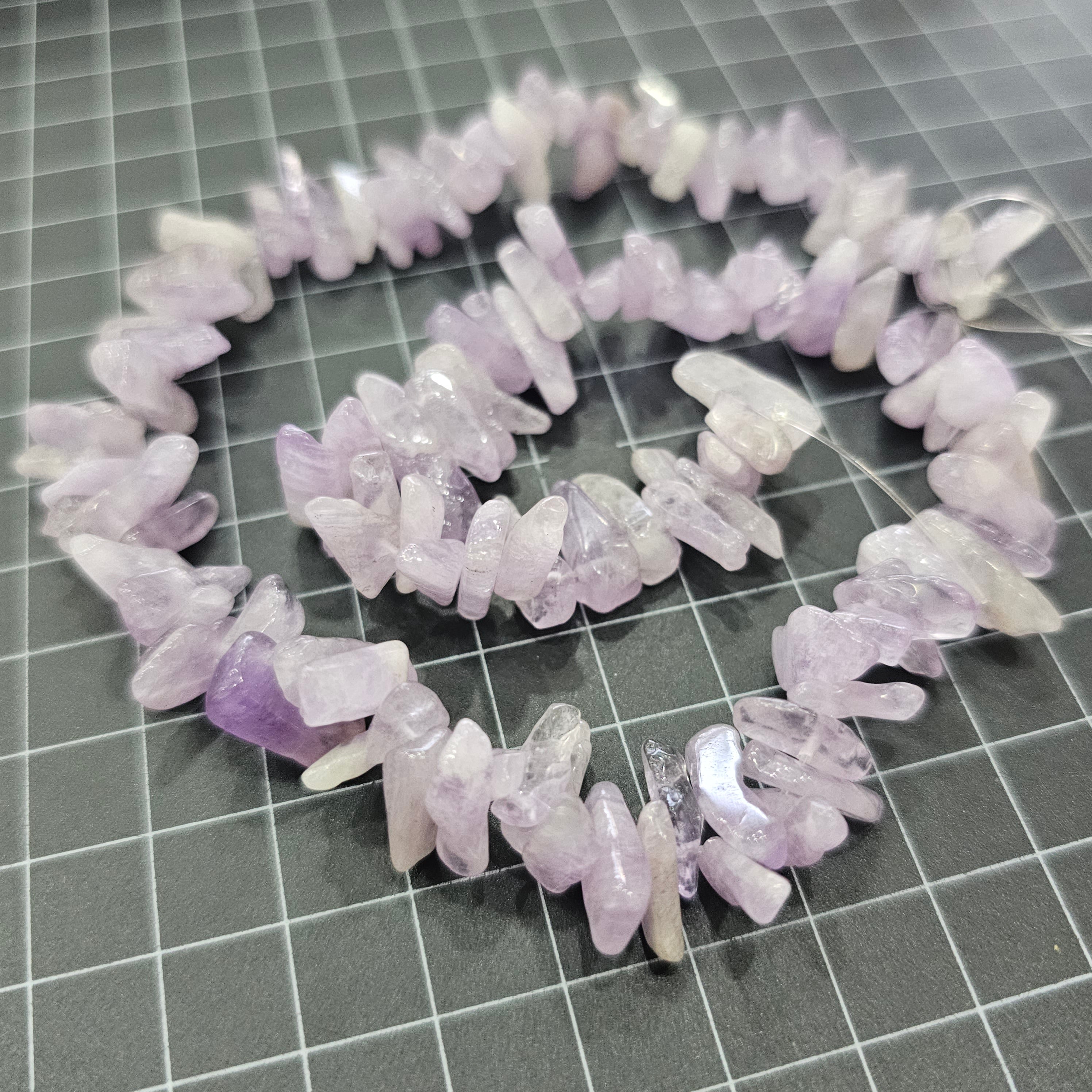 15 Inches Of 1 Line Natural Pink Amethyst Gemstone Fancy Beads Size: 10-16mm - The LabradoriteKing