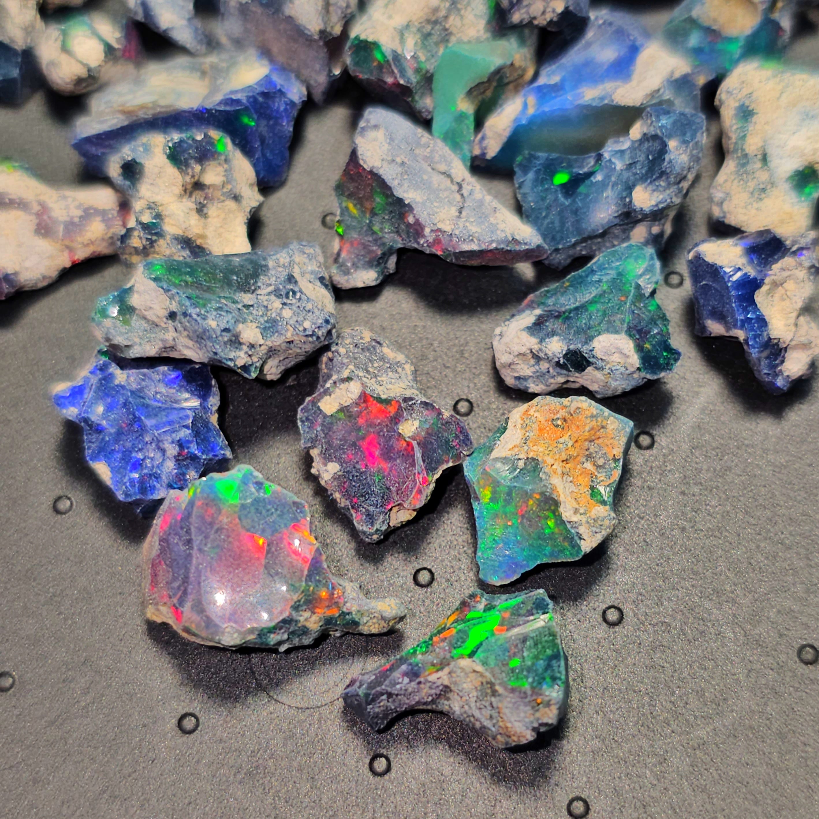 20 Pcs of Black Opal Rough | 14-20mm Sizes - The LabradoriteKing