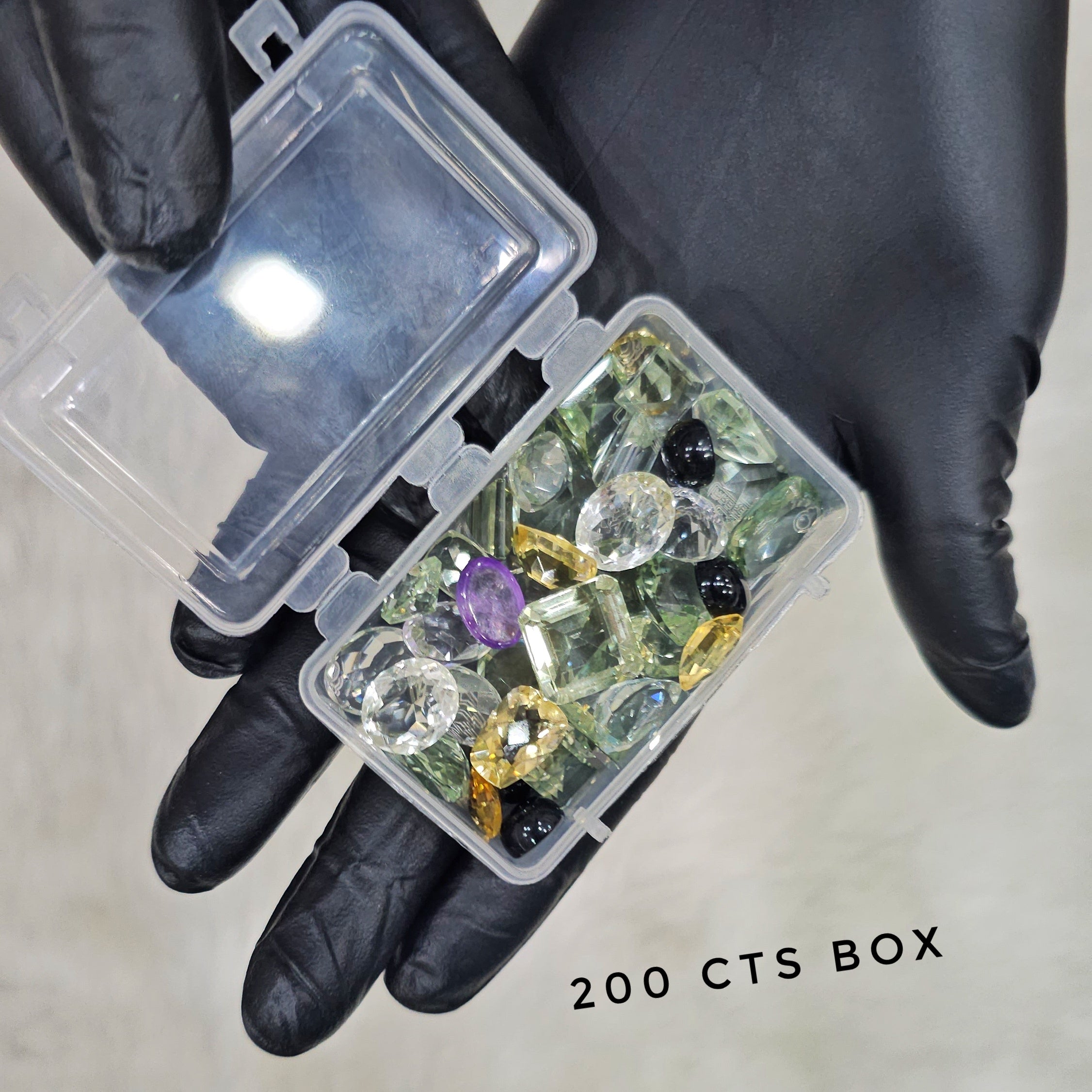 Halloween Scoop! 200 Carats of Prasiolites, White Quartz, Amethyst, Citrine, Black Tourmaline - The LabradoriteKing