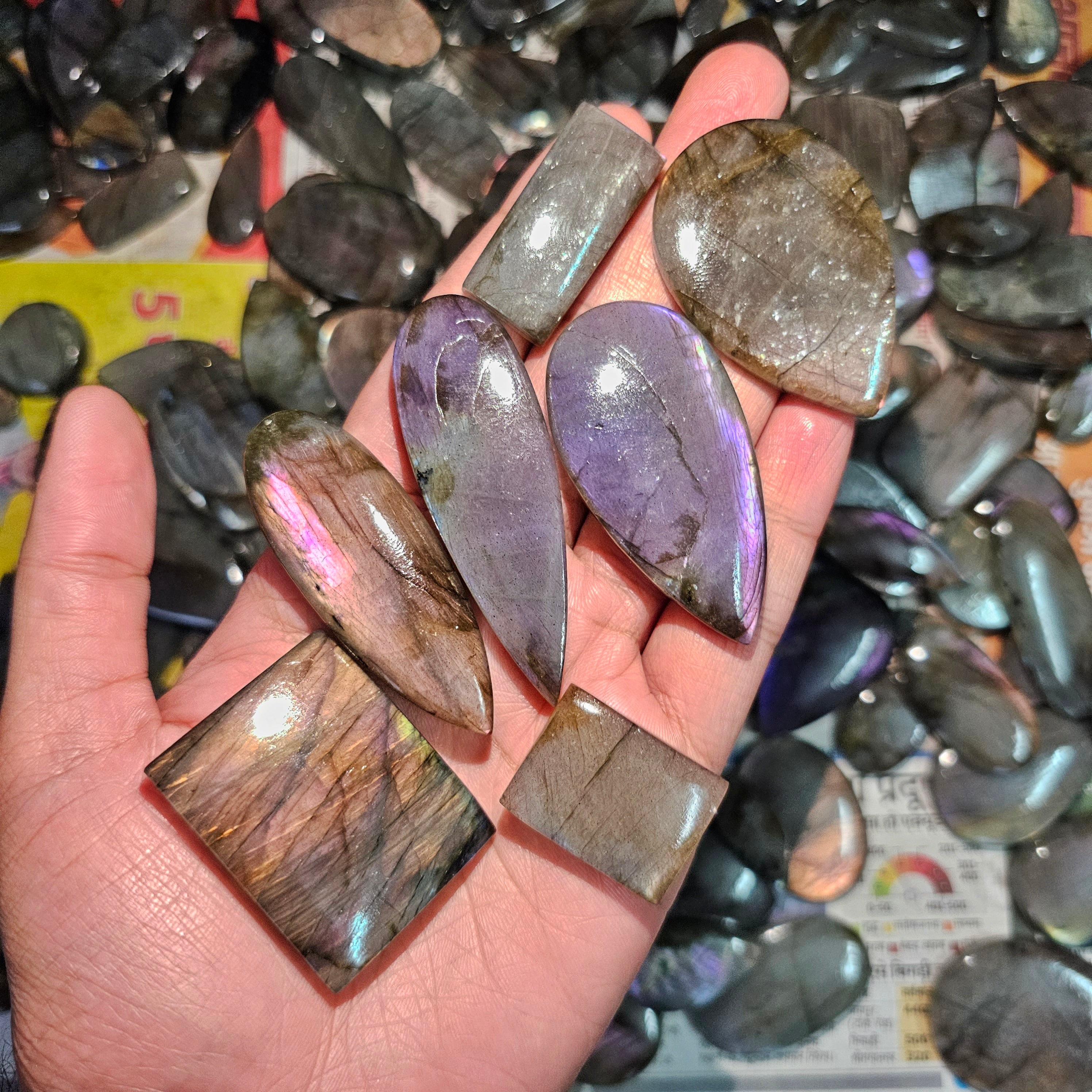 500 Gram Purple Labradorites Untreated | Non coated | 40-50 Pcs - The LabradoriteKing