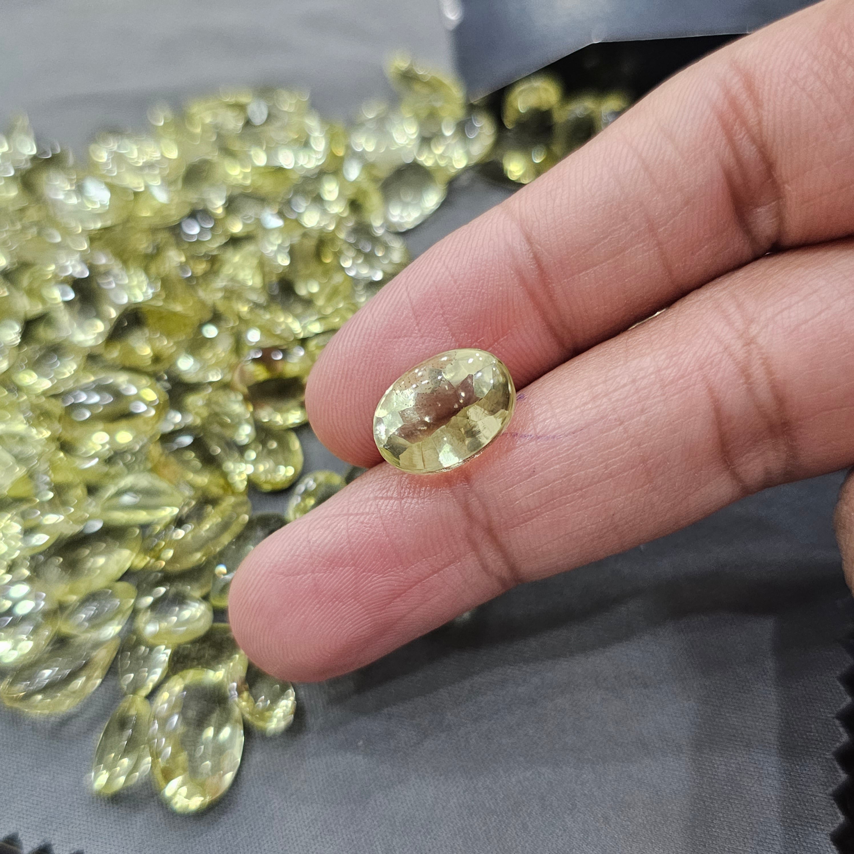 20 Pieces Natural Yellow Quartz | BUFF TOP CUT| Size: 6mm to 15mm - The LabradoriteKing