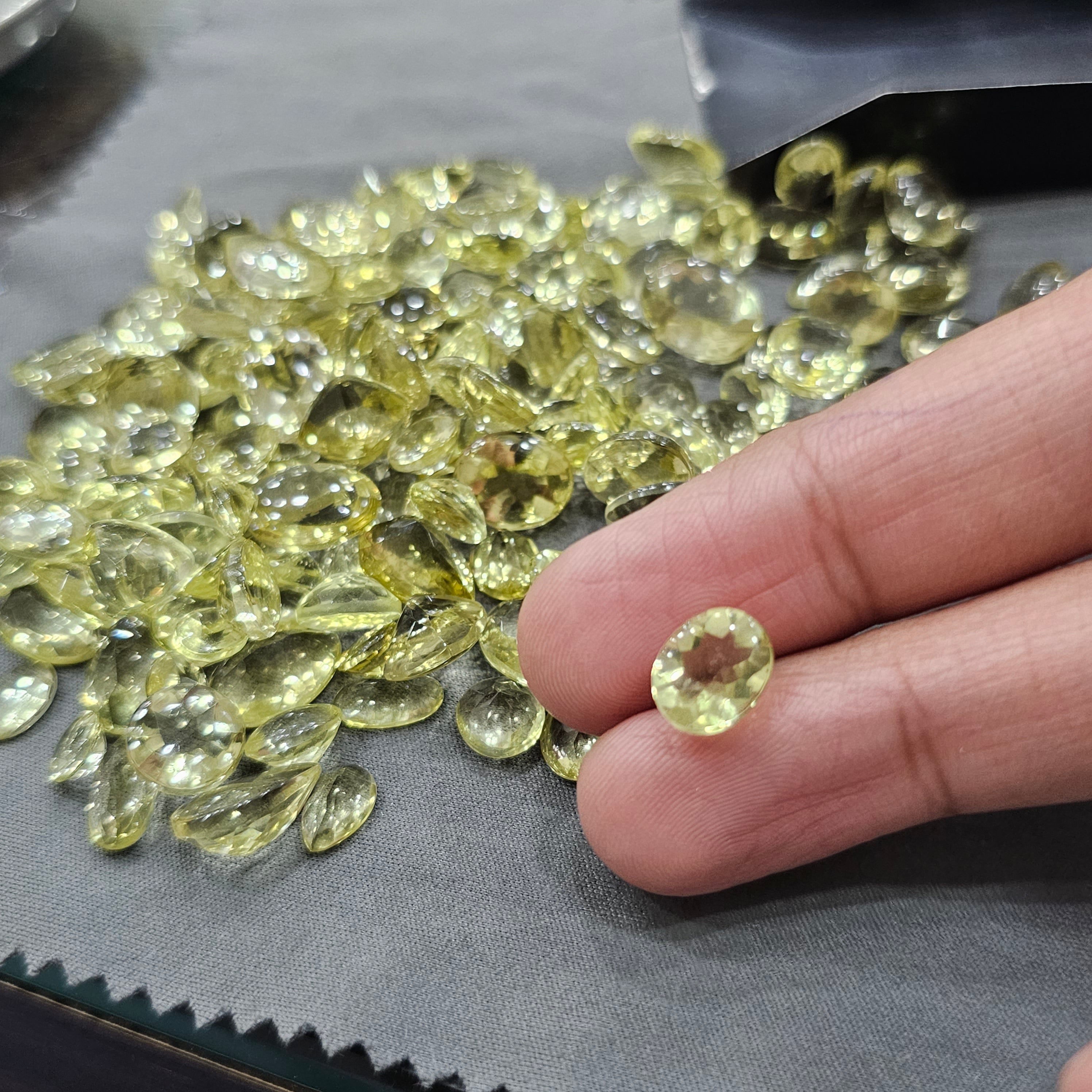 20 Pieces Natural Yellow Quartz | BUFF TOP CUT| Size: 6mm to 15mm - The LabradoriteKing