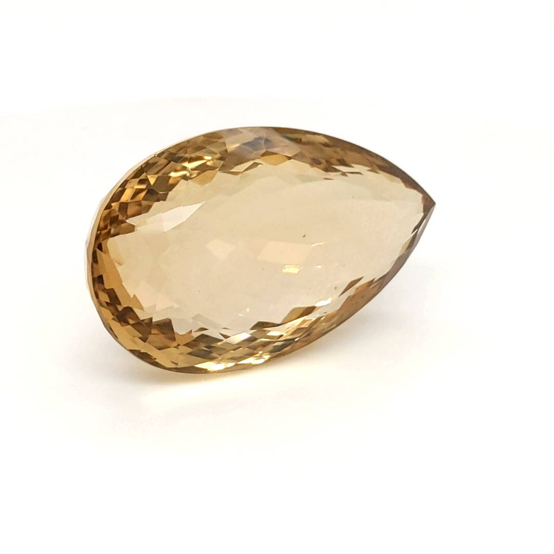 Natural Big Size Citrine Faceted | Pear | Size: 37x23mmm - The LabradoriteKing