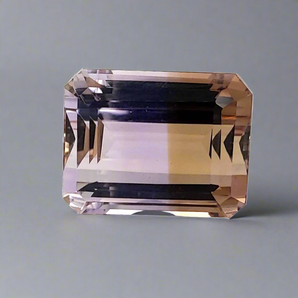 Natural Big Size Ametrine Bolivia Faceted | Rectangle Shape | Size:23x18mm - The LabradoriteKing