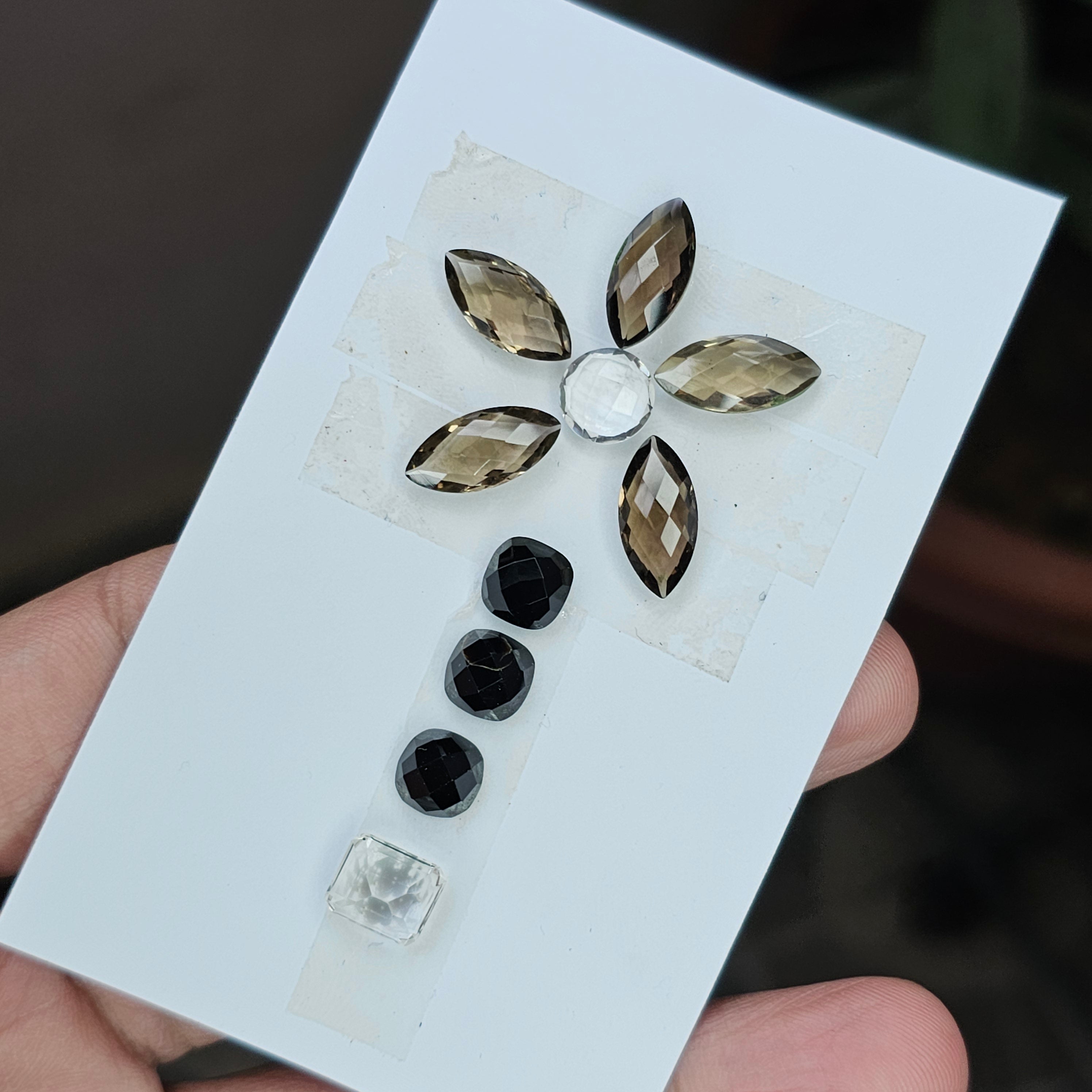 1 Card Of Natural Mix Quartz Rosecut| Mix Shape| Size: 8-15mm - The LabradoriteKing