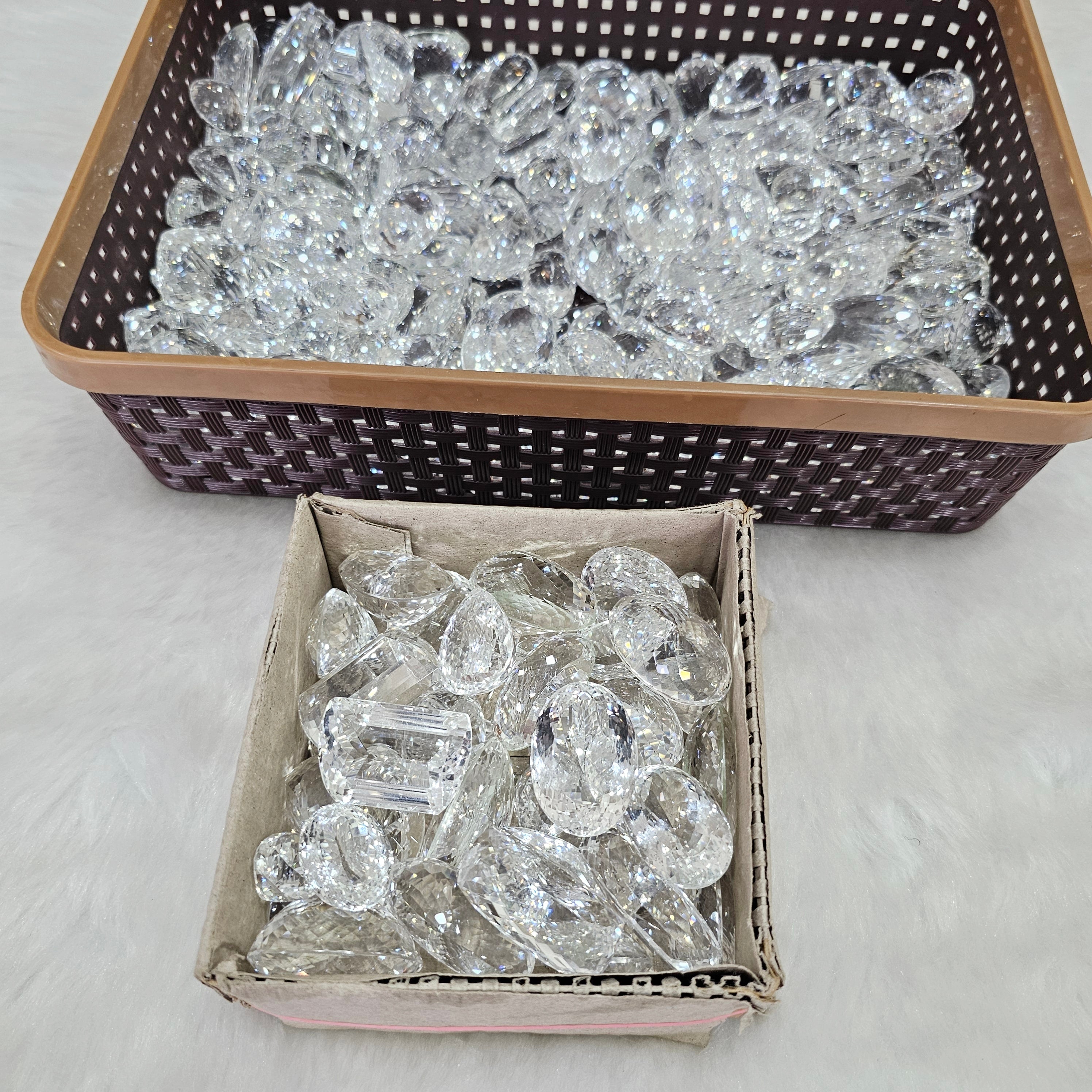 500 Grams of Clear Quartz Flawless | African 100% Natural faceted - The LabradoriteKing