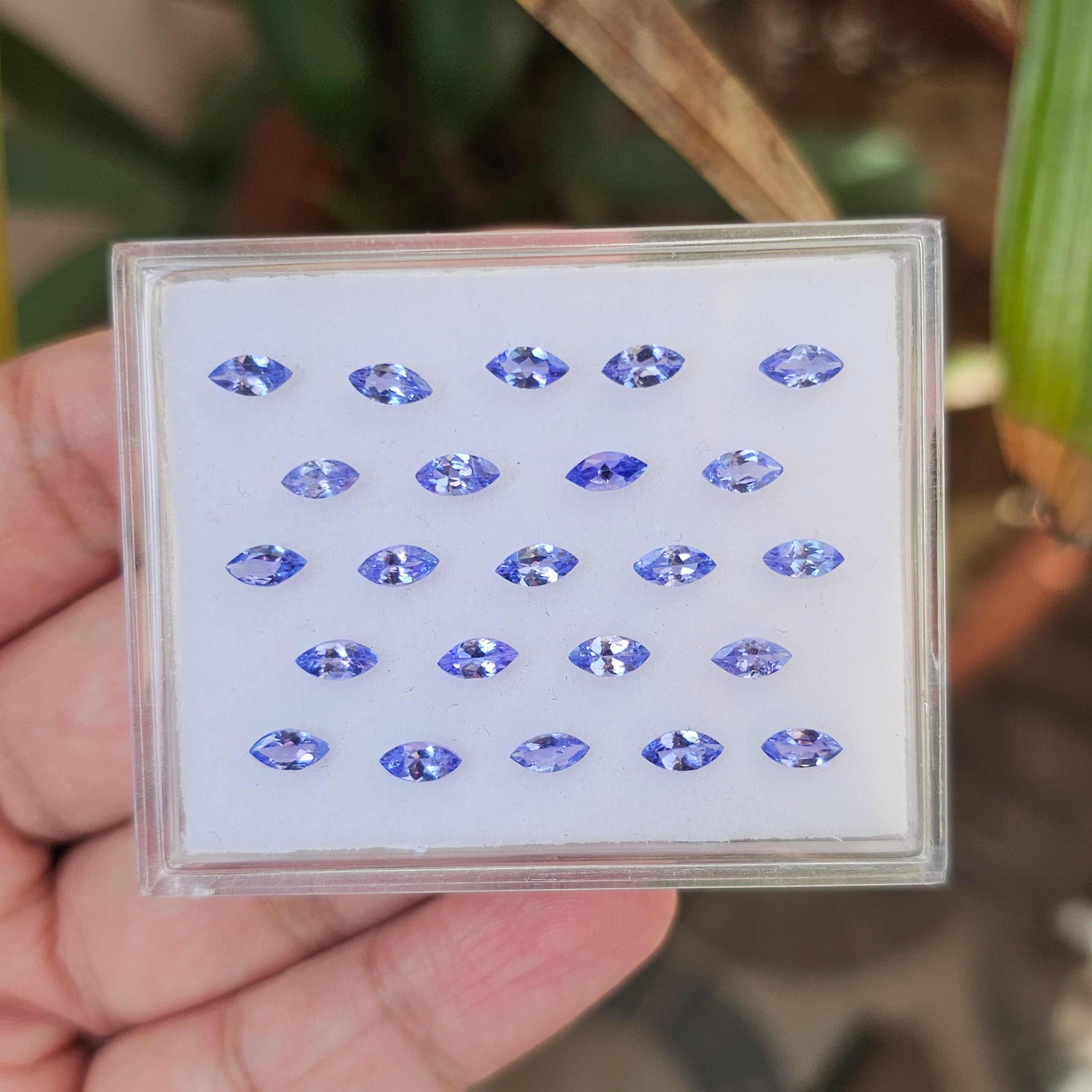 23 Pcs Marquise Cut Natural Tanzanite Gemstone | Size6x3mm - The LabradoriteKing