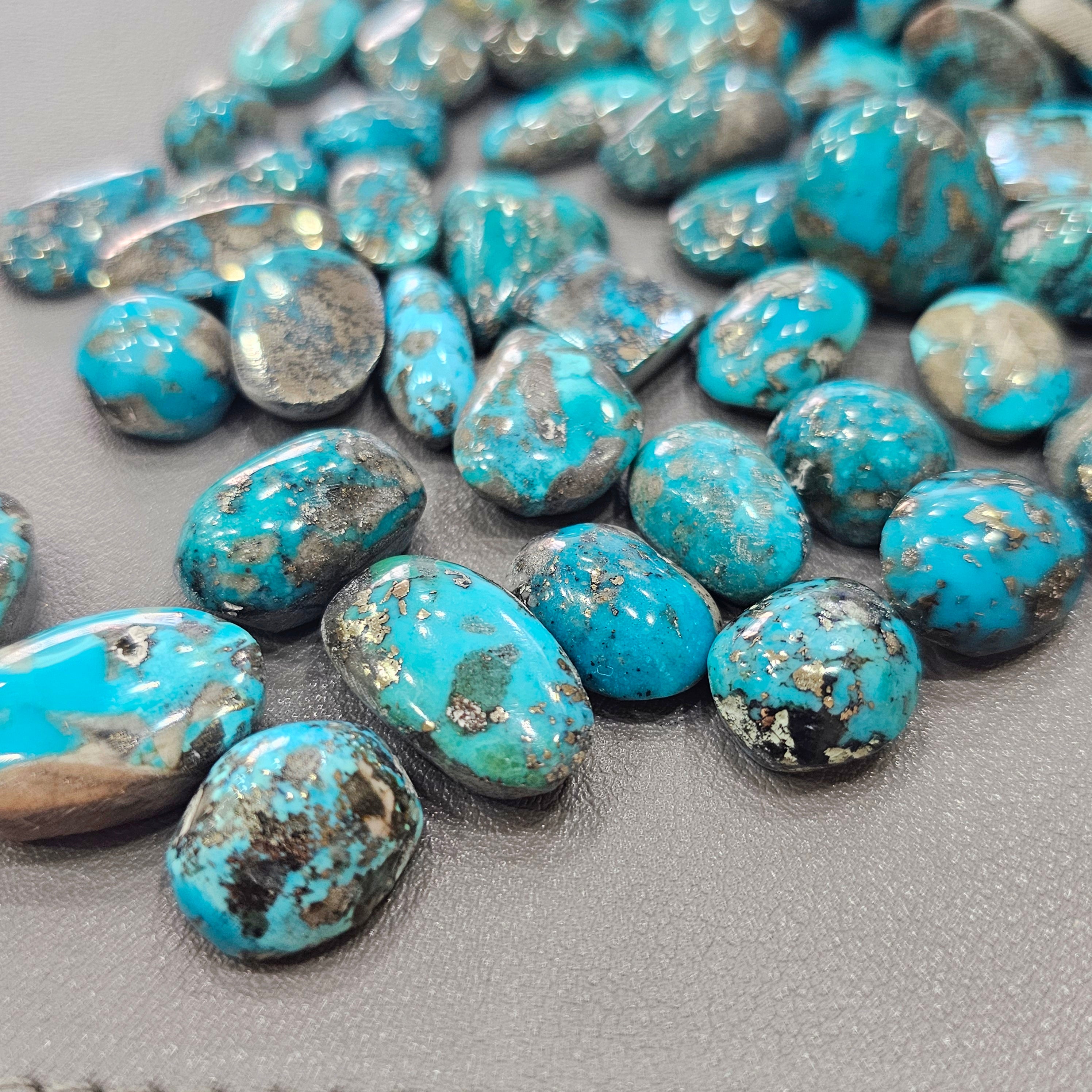 5 Pcs Of Turqouise Natural cabs | 18mm to 25mm sizes - The LabradoriteKing