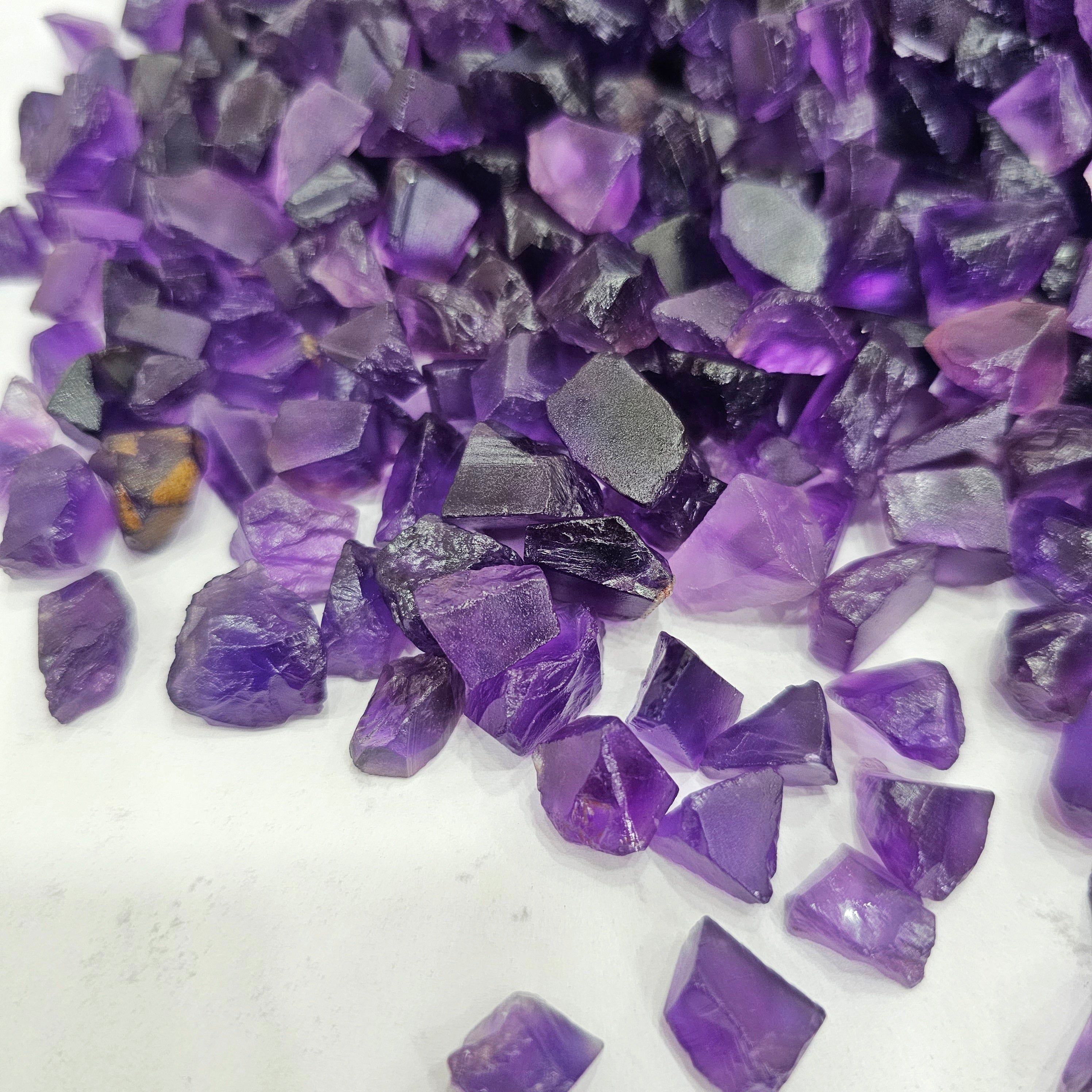 100 Grams of Deep Amethyst rough chunks | 15mm average | Top Quality - The LabradoriteKing