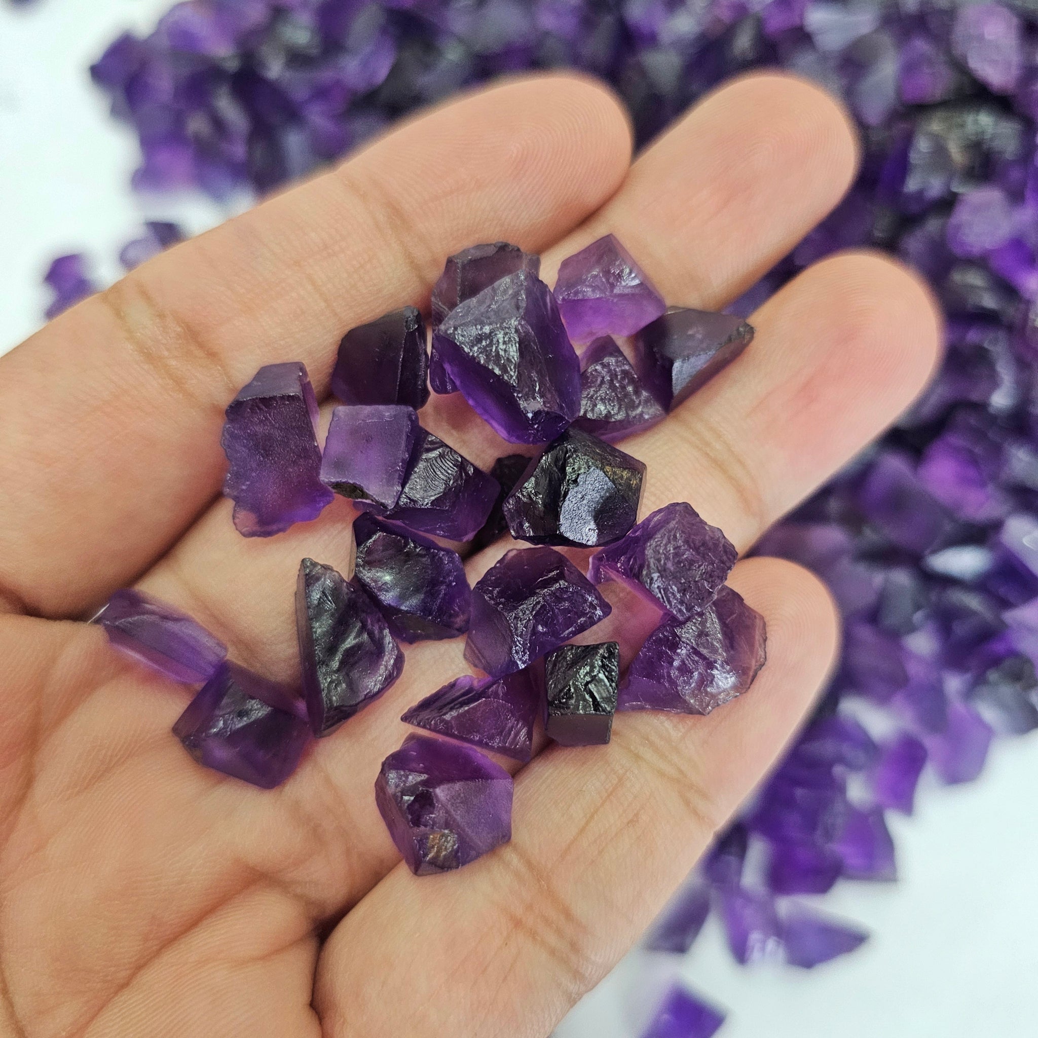 100 Grams of Deep Amethyst rough chunks | 15mm average | Top Quality ...