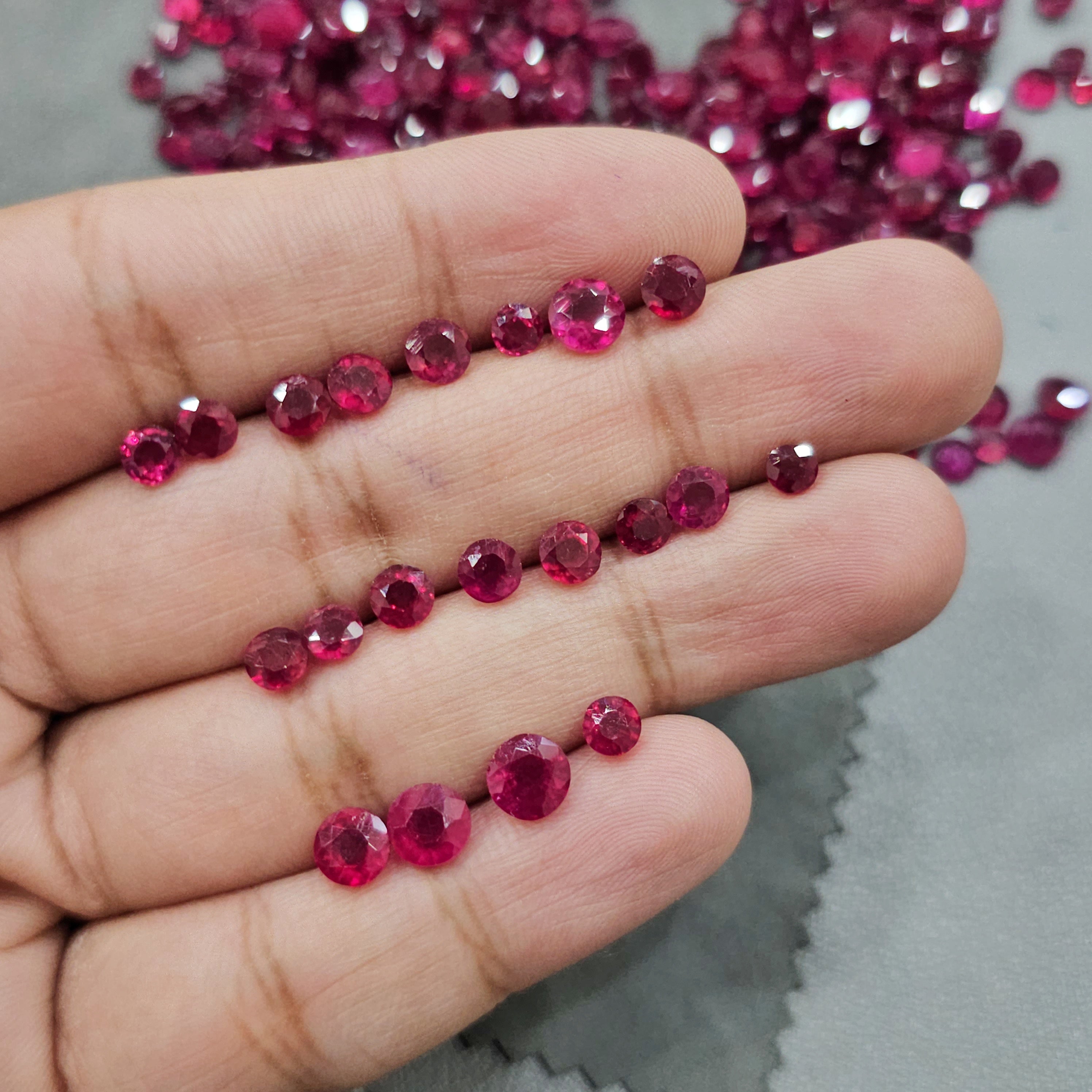 10 Pcs Ruby Rounds | 4mm, 5mm and 6mm - The LabradoriteKing