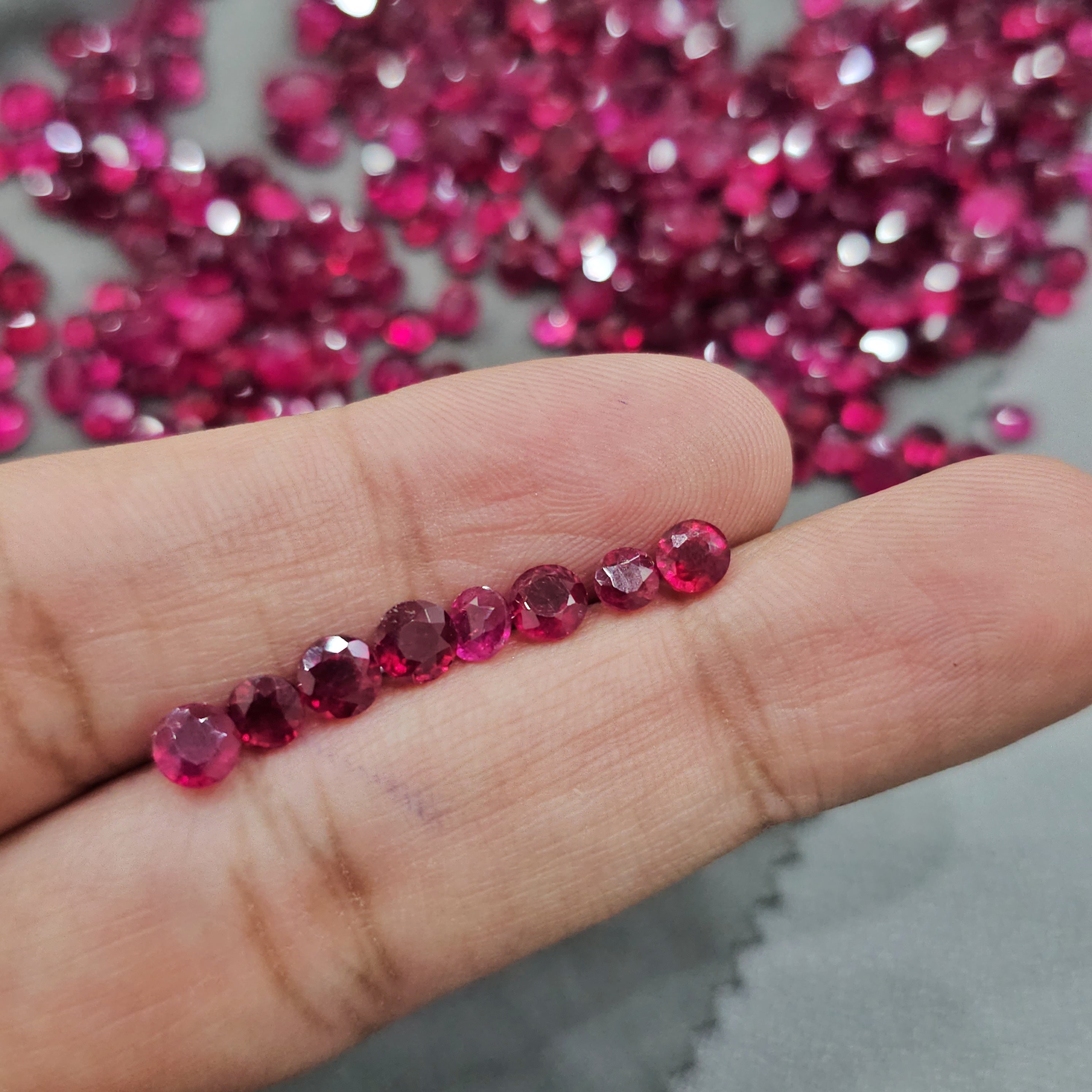 10 Pcs Ruby Rounds | 4mm, 5mm and 6mm - The LabradoriteKing