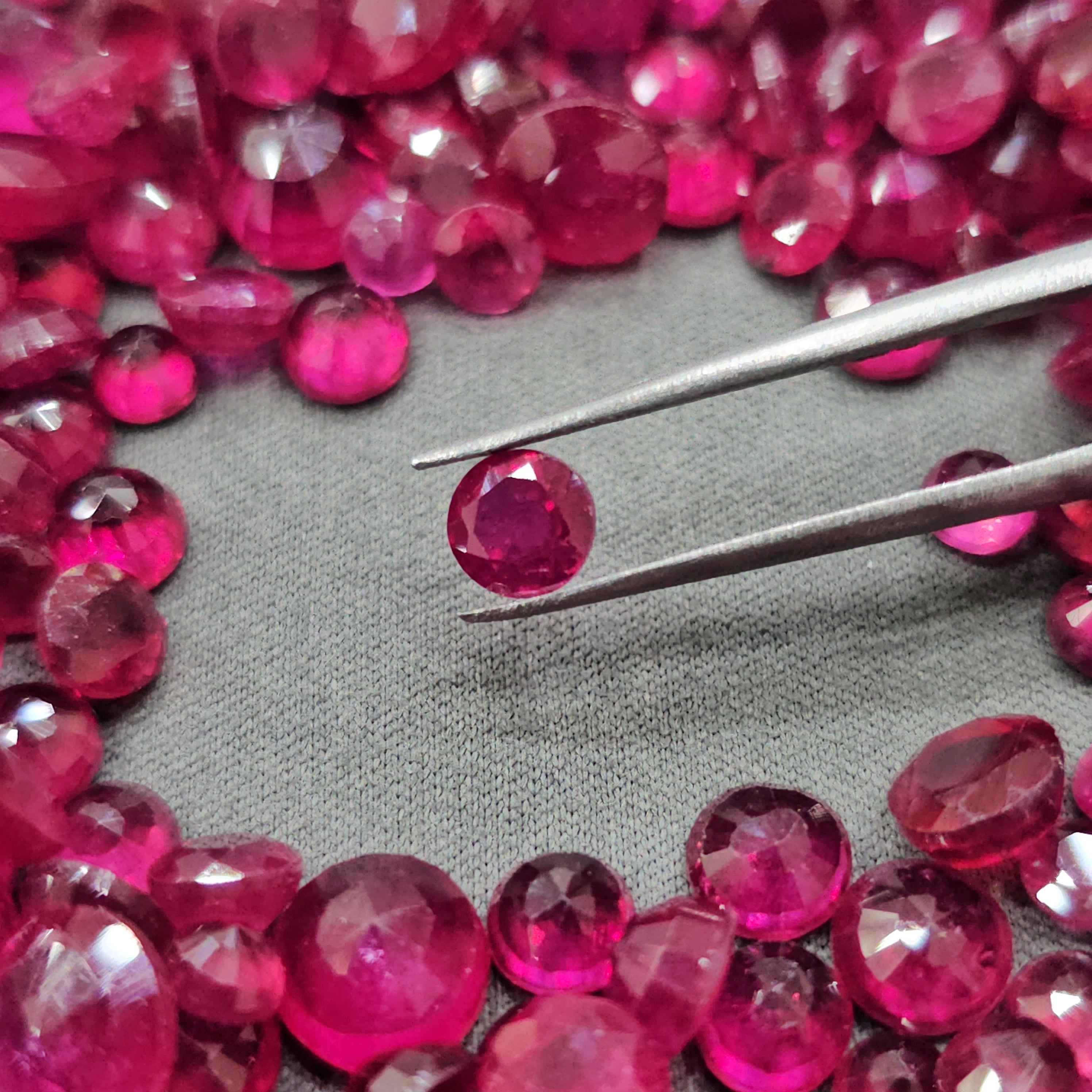10 Pcs Ruby Rounds | 4mm, 5mm and 6mm - The LabradoriteKing