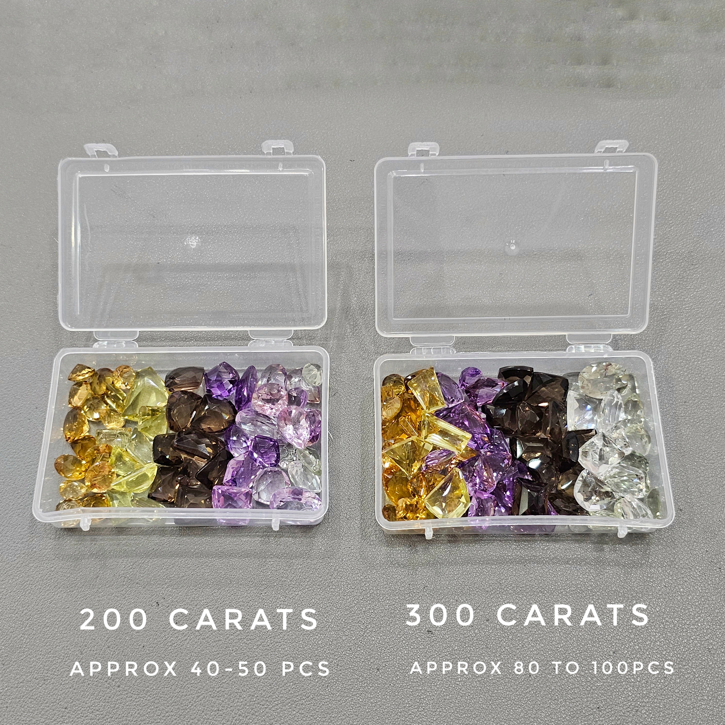 Scoop of Amethyst, Prsiolite, Ametrines, Citrines, Clear Quartz, Smoky | 40-50 Pcs - The LabradoriteKing