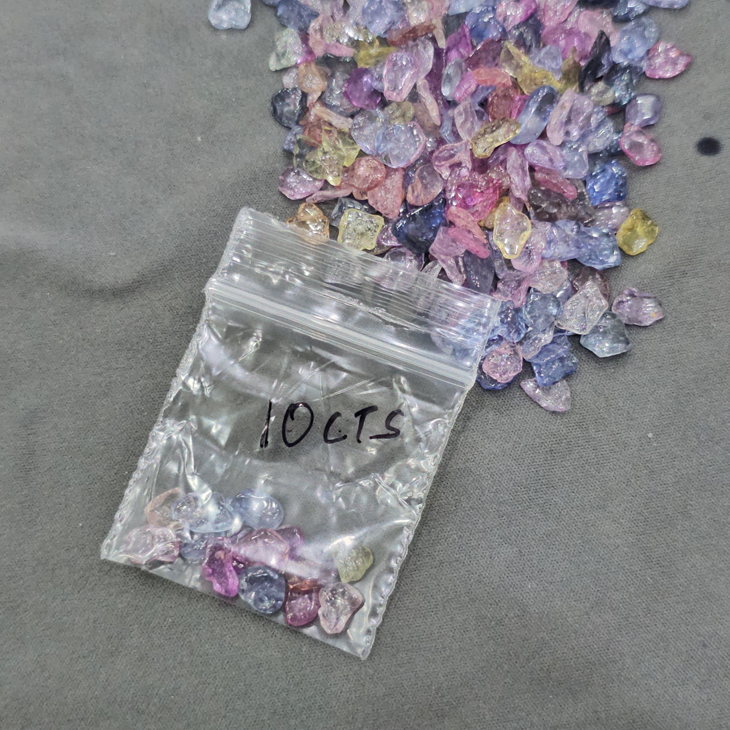 10 Cts Polished Pastel Raw Sapphires | 6-8mm sizes - The LabradoriteKing