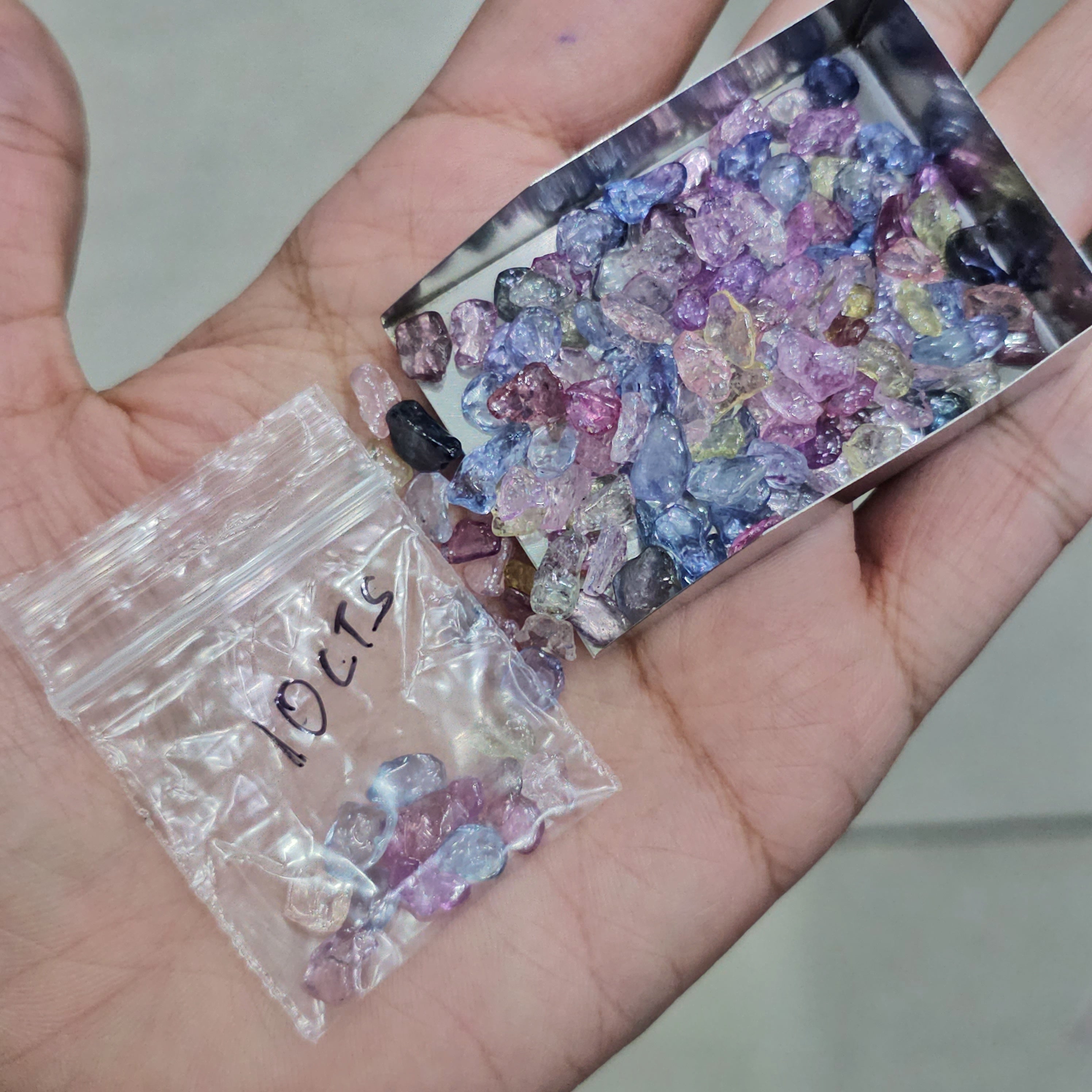 10 Cts Polished Pastel Raw Sapphires | 6-8mm sizes - The LabradoriteKing