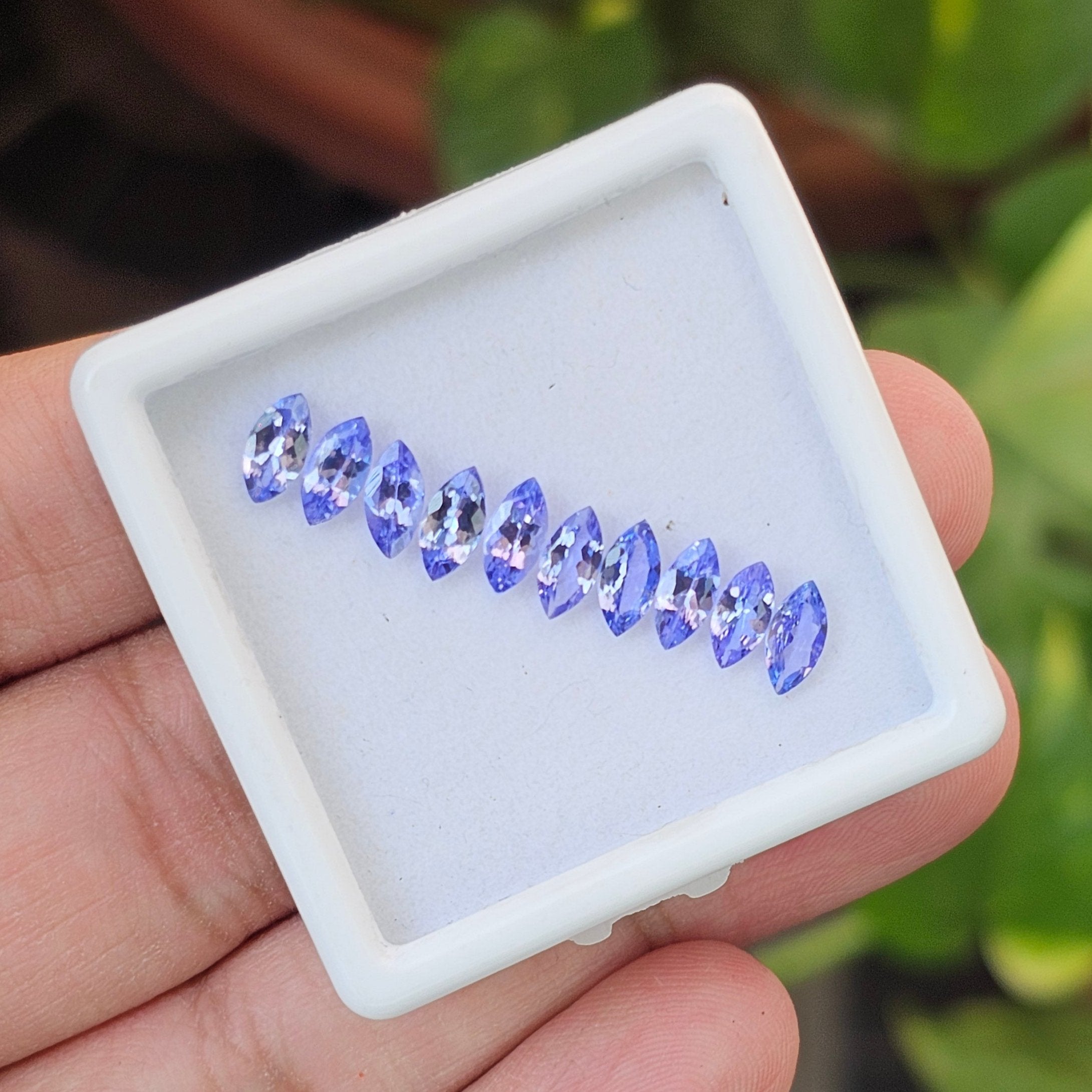 10 Pcs Of Natural Tanzanite Faceted | Marquise Shape | Size:7x3mm - The LabradoriteKing