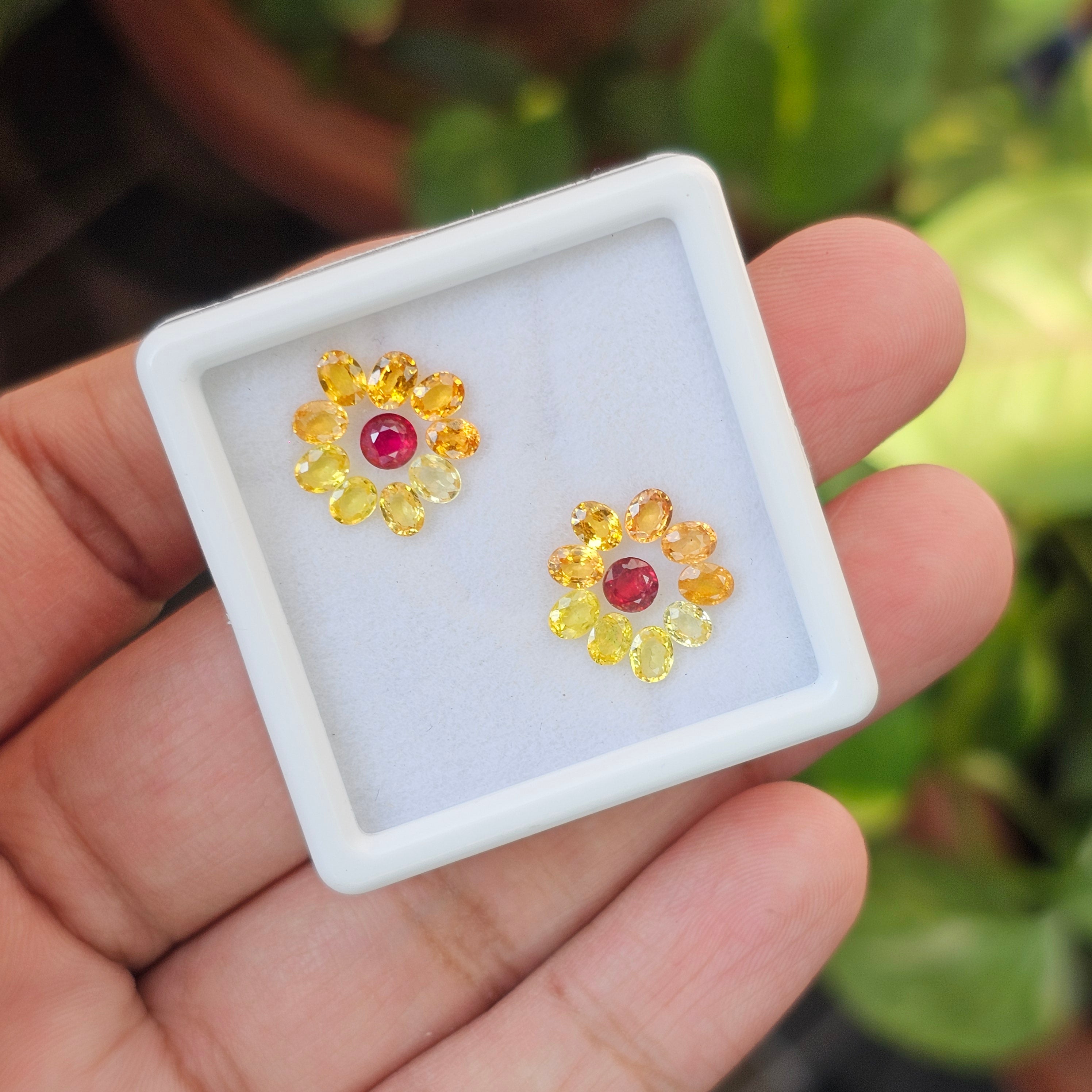 20 Pcs Of Natural Multi Sapphire & Ruby Faceted | Shape: Mix | Size: 4mm - The LabradoriteKing