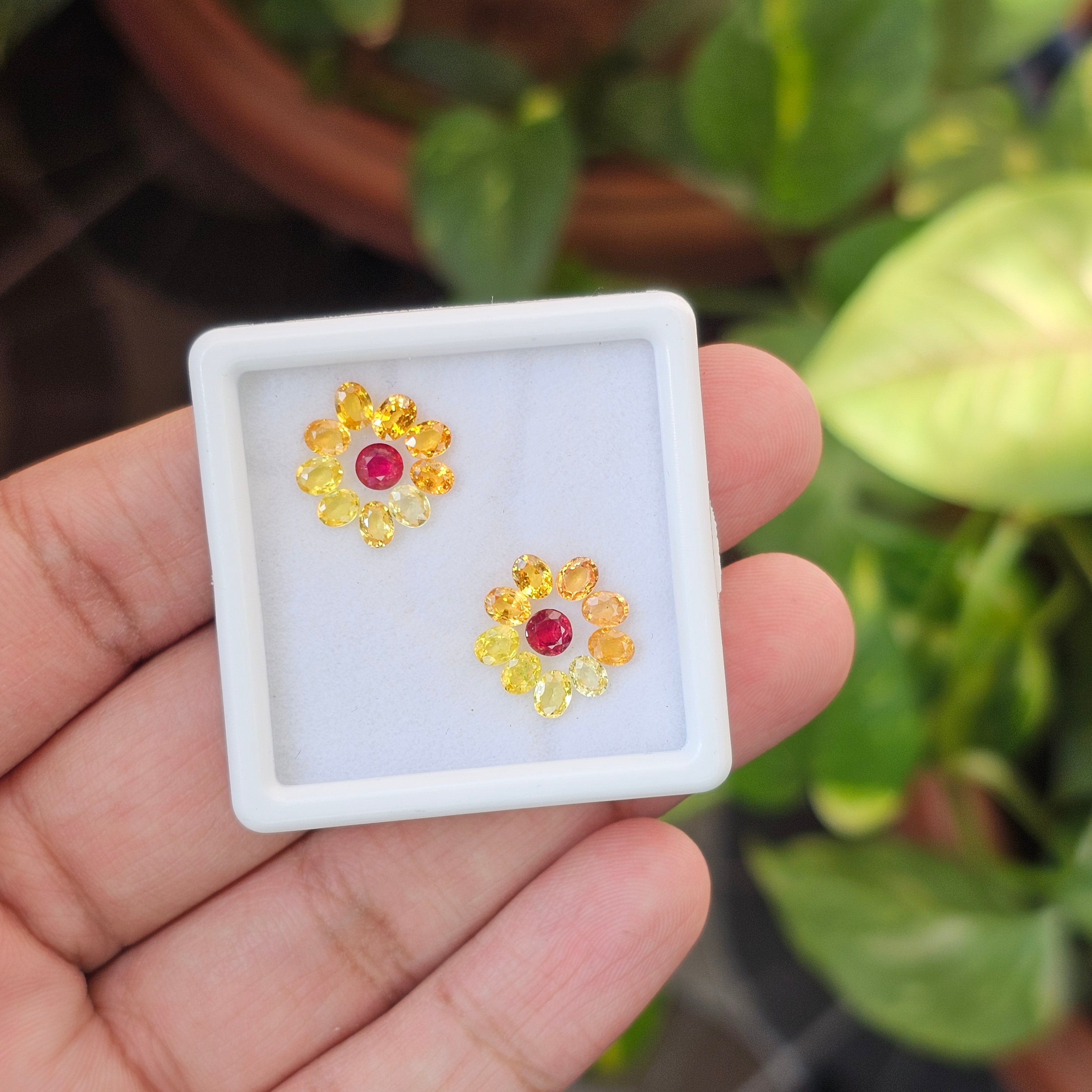 20 Pcs Of Natural Multi Sapphire & Ruby Faceted | Shape: Mix | Size: 4mm - The LabradoriteKing