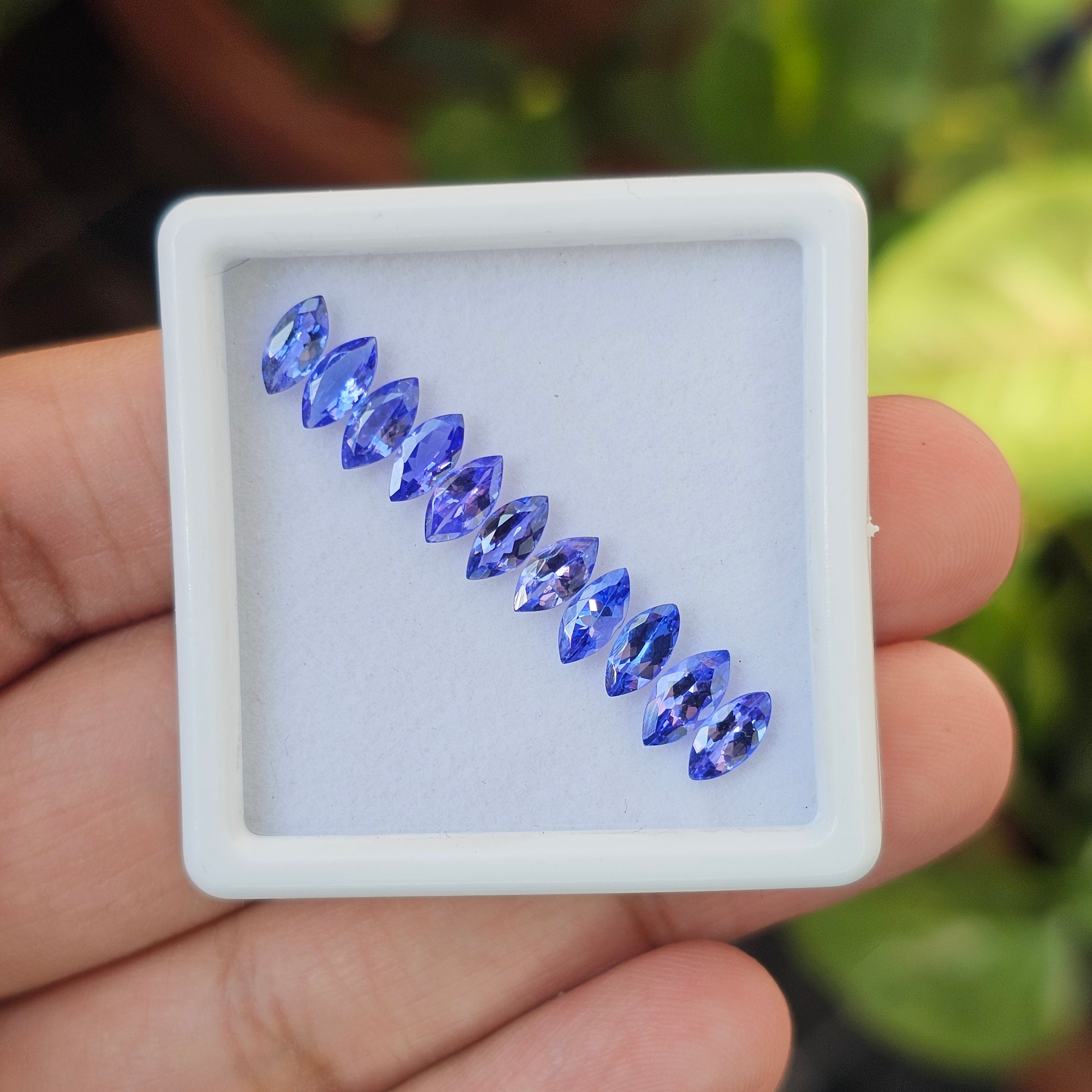 11 Pcs Of Natural Tanzanite Faceted | Marquise Shape | Size:7x3mm - The LabradoriteKing