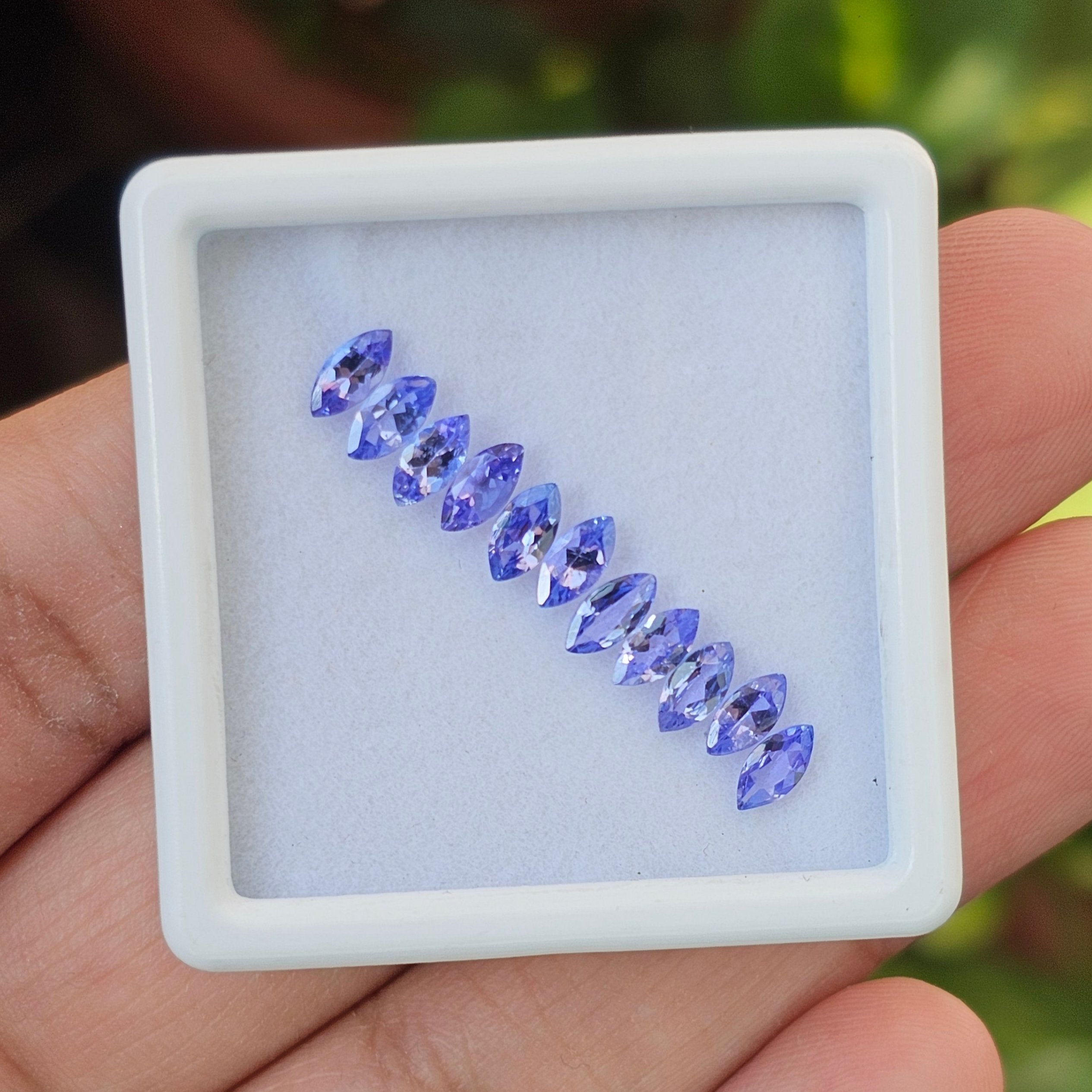 11 Pcs Of Natural Tanzanite Faceted | Marquise Shape | Size:6x3mm - The LabradoriteKing