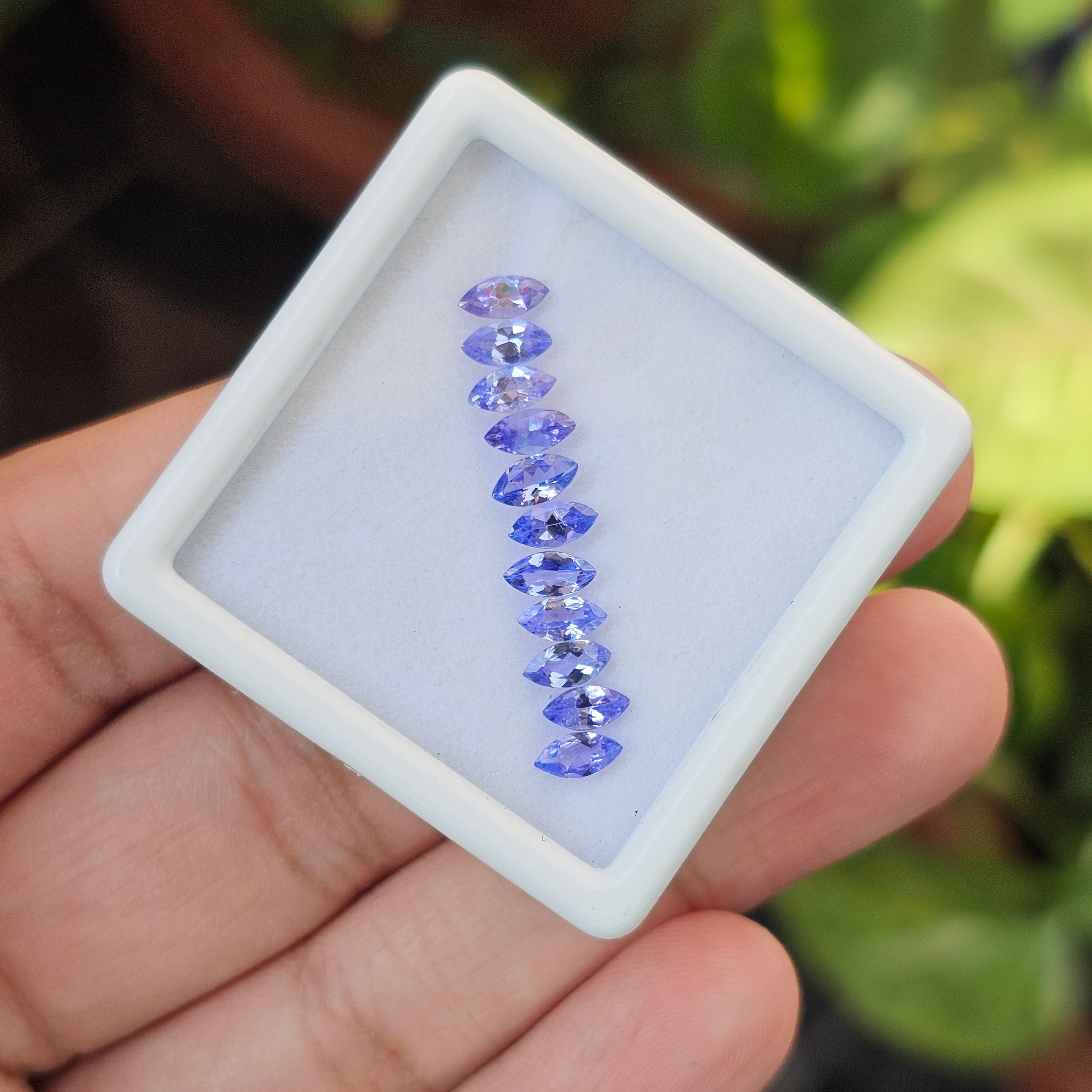 11 Pcs Of Natural Tanzanite Faceted | Marquise Shape | Size:6x3mm - The LabradoriteKing