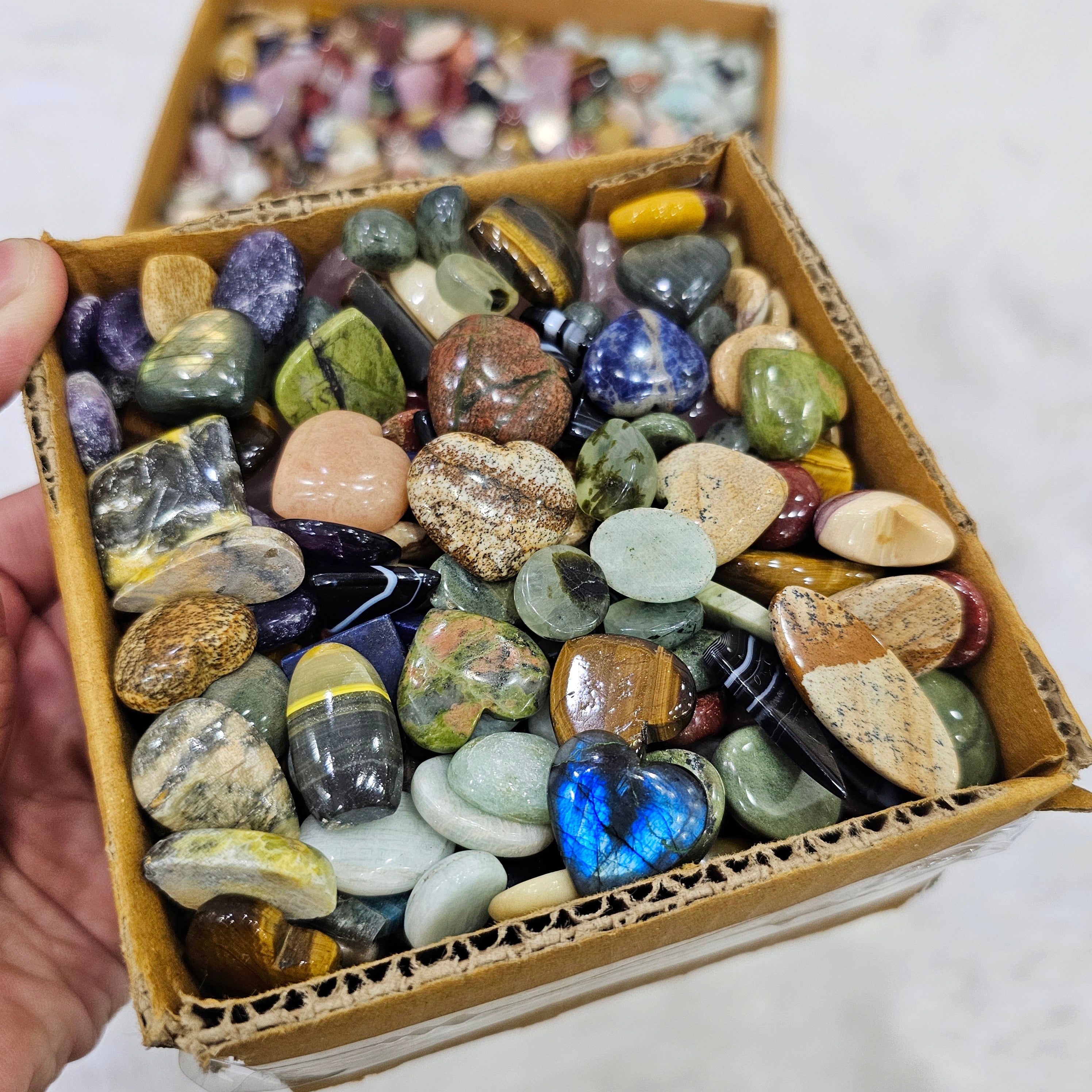 100 Pcs Mix Cabochons 2025 Pack | 13mm to 25mm - The LabradoriteKing