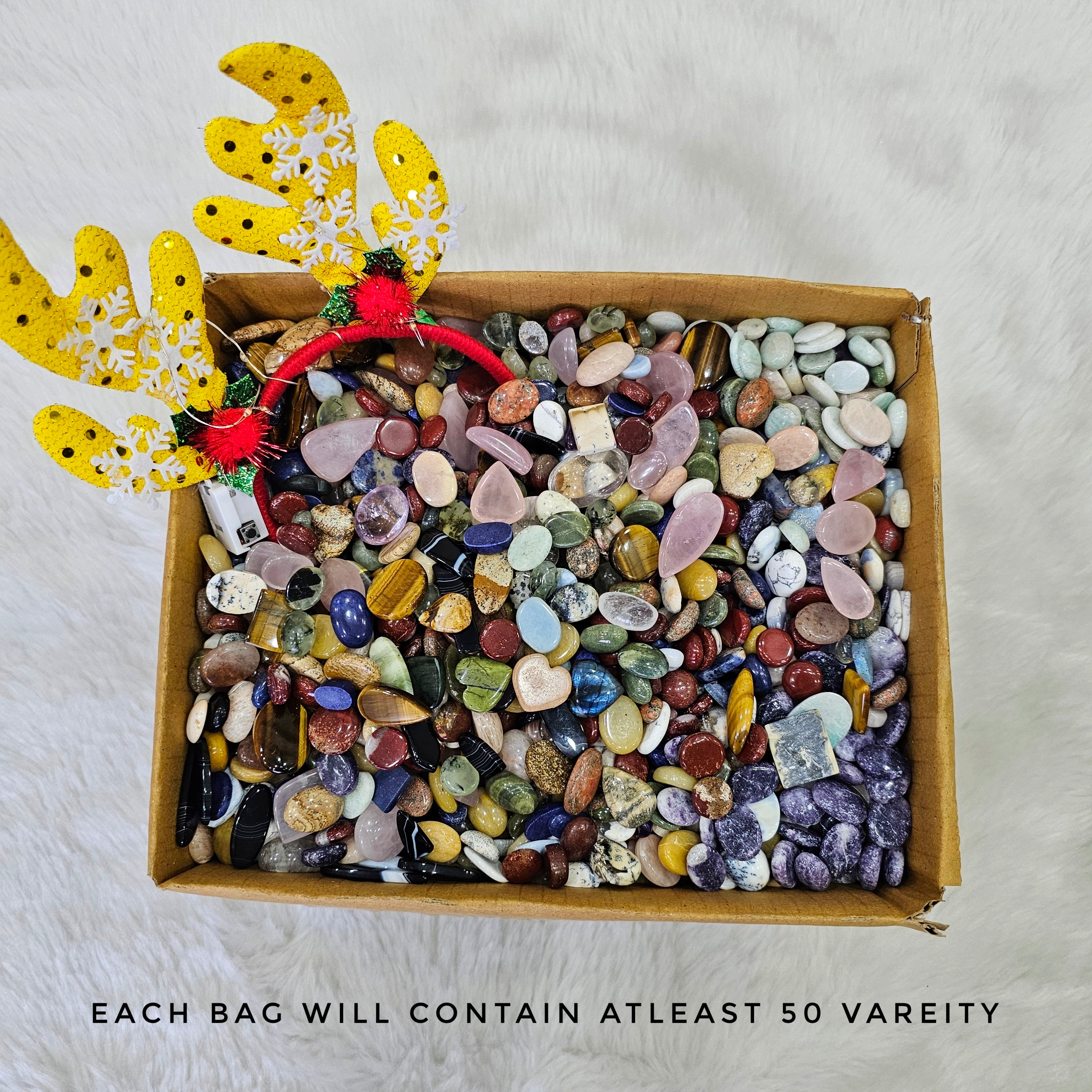 100 Pcs Mix Cabochons 2025 Pack | 13mm to 25mm - The LabradoriteKing