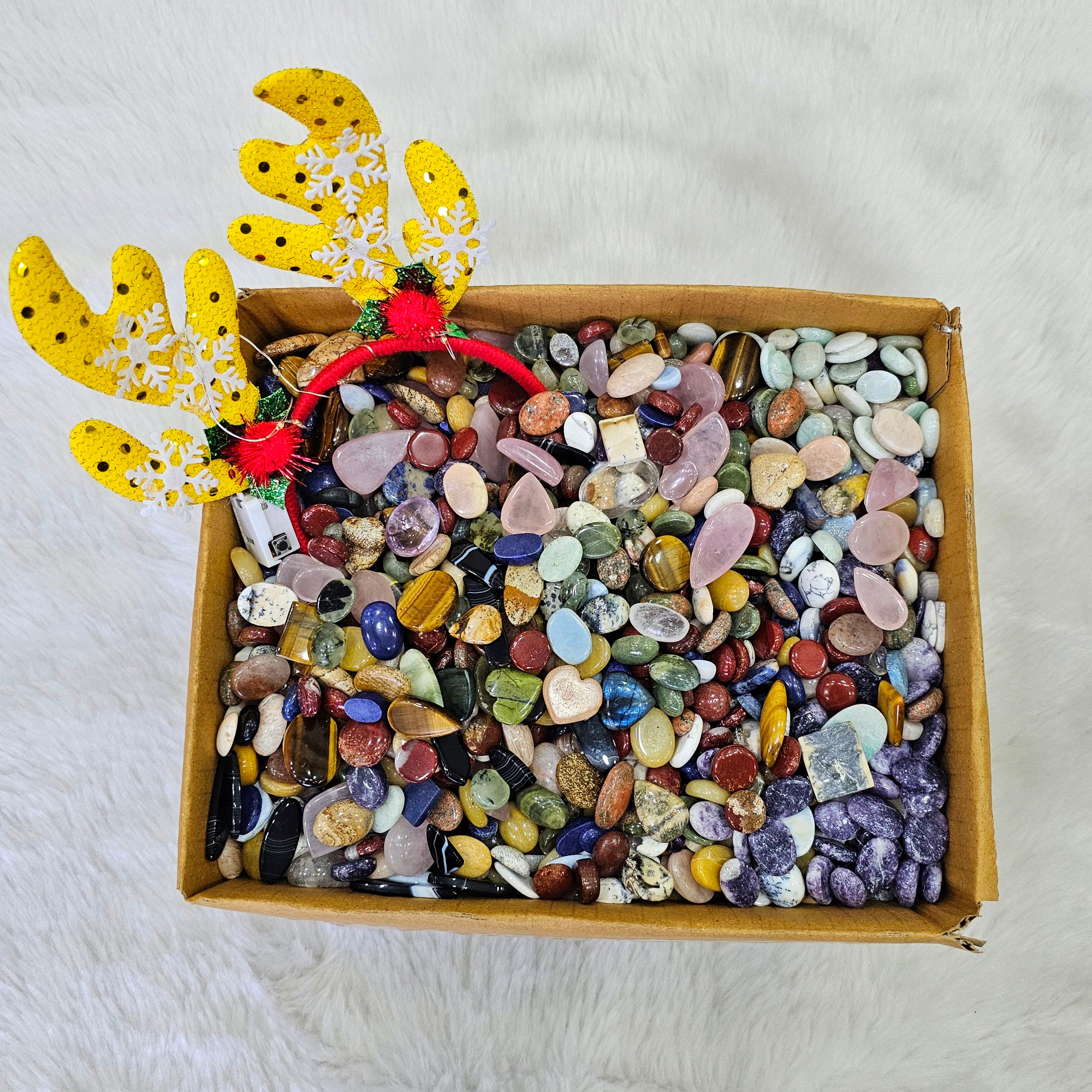 100 Pcs Mix Cabochons 2025 Pack | 13mm to 25mm - The LabradoriteKing