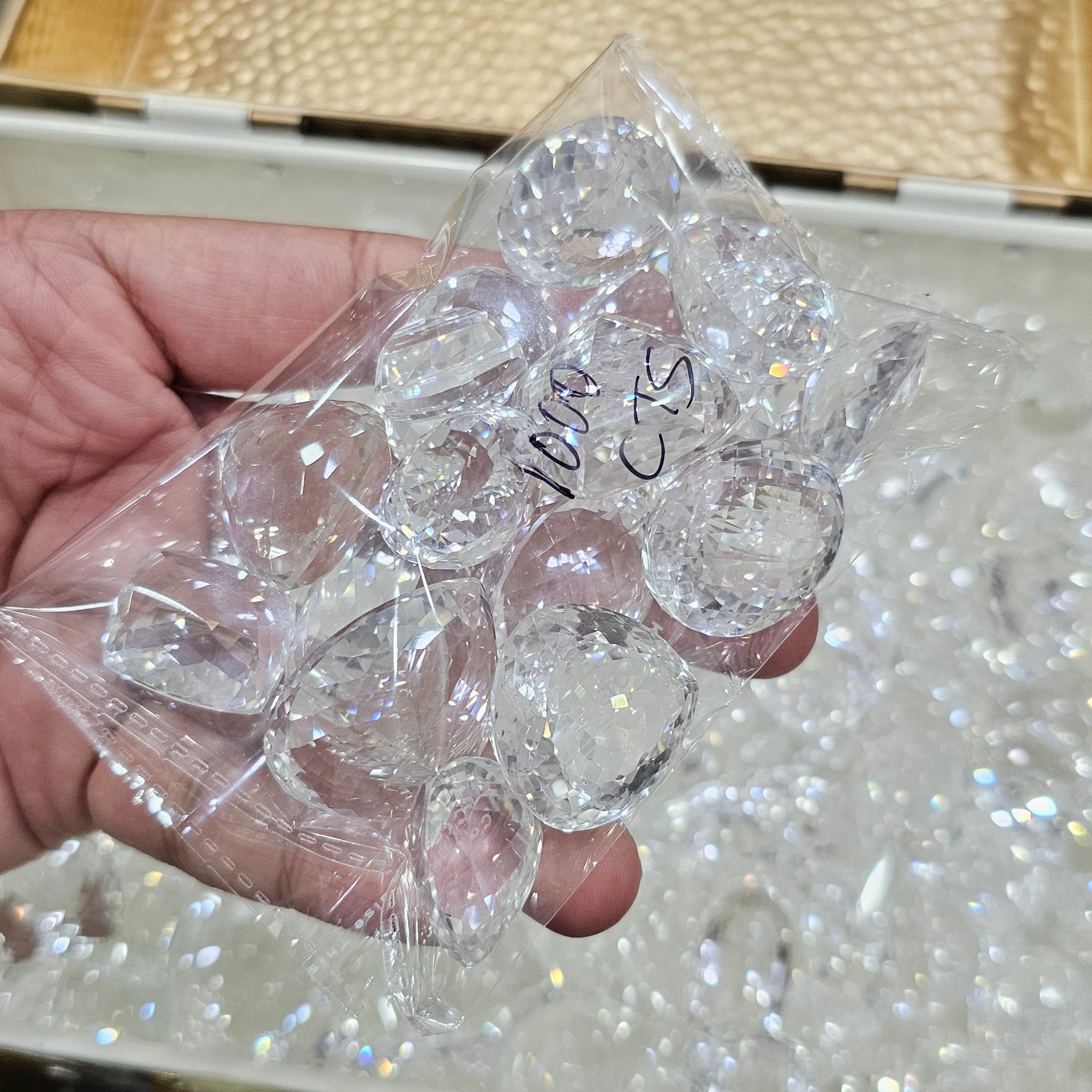 1000 Carats of Clear Quartz 20-35mm | Flawless | 20-25 Pcs - The LabradoriteKing