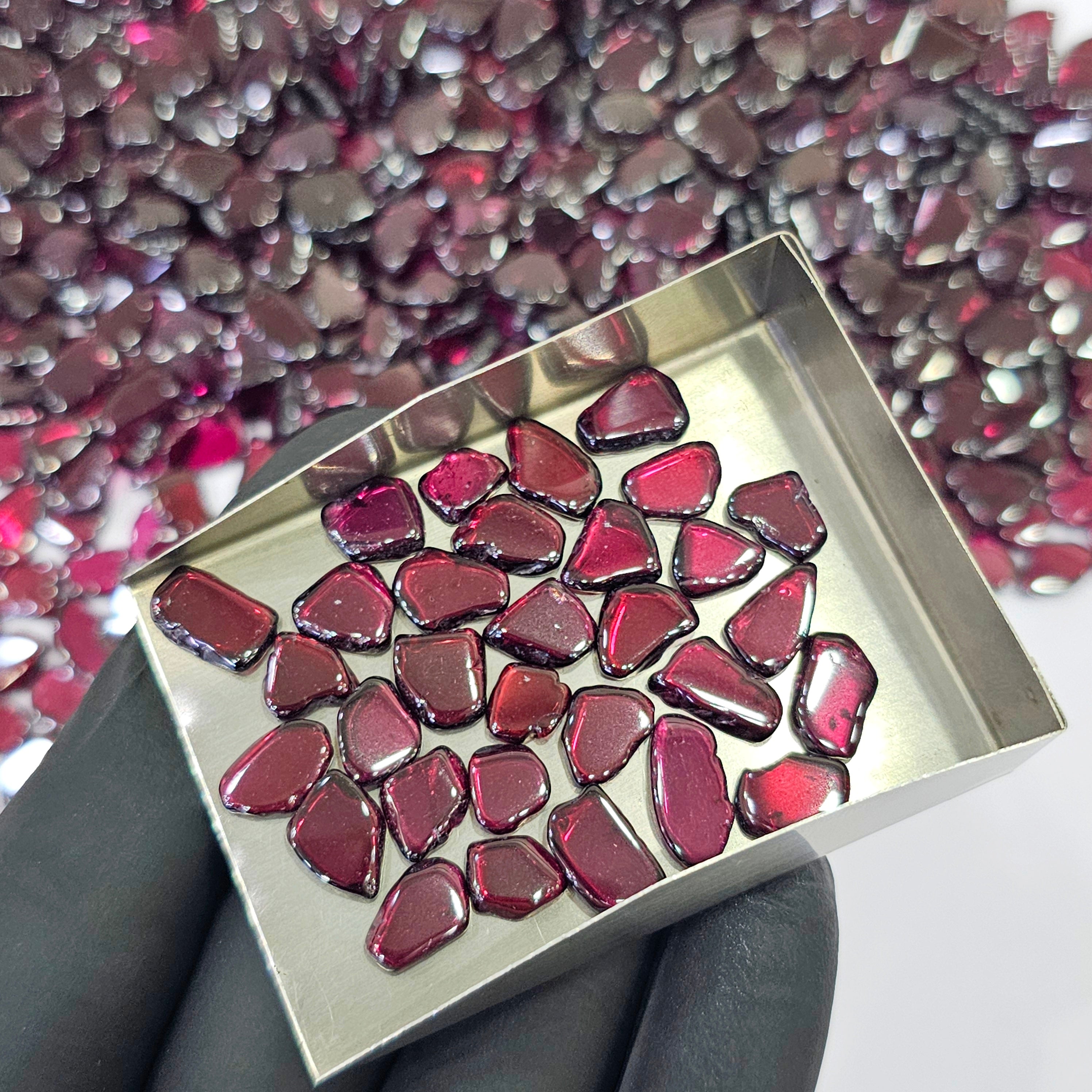 200 Carats Rhodolite Garnet Flat Slices – Natural & Stunning - The LabradoriteKing
