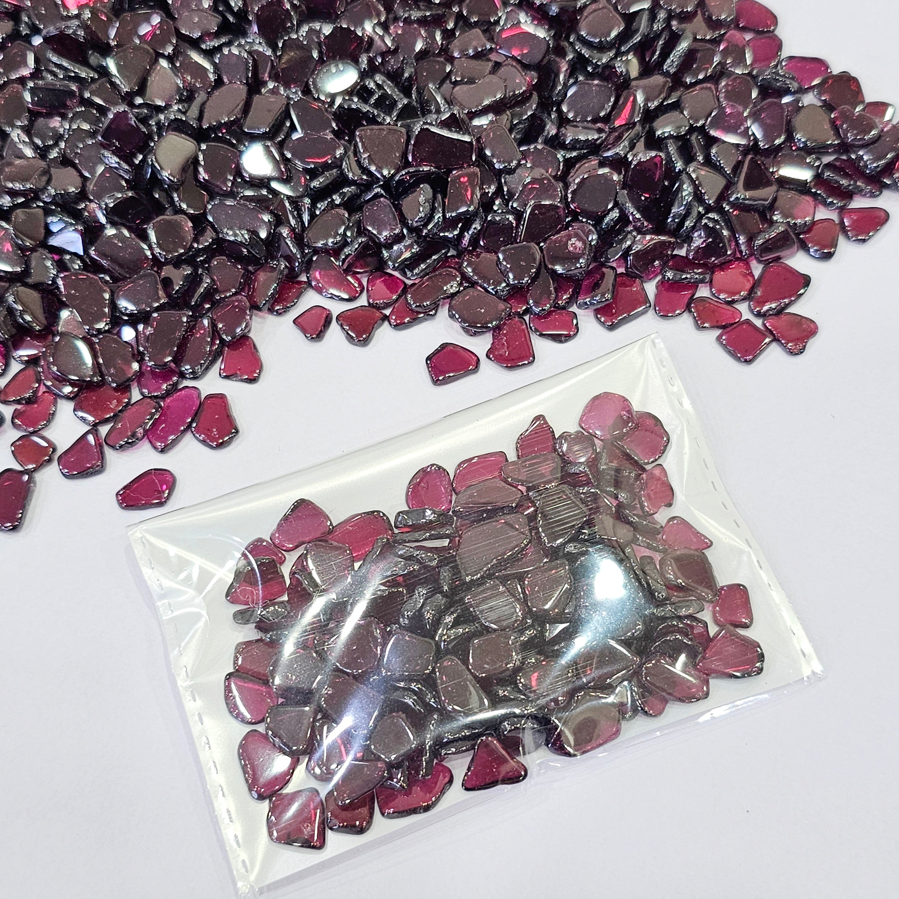 200 Carats Rhodolite Garnet Flat Slices – Natural & Stunning - The LabradoriteKing