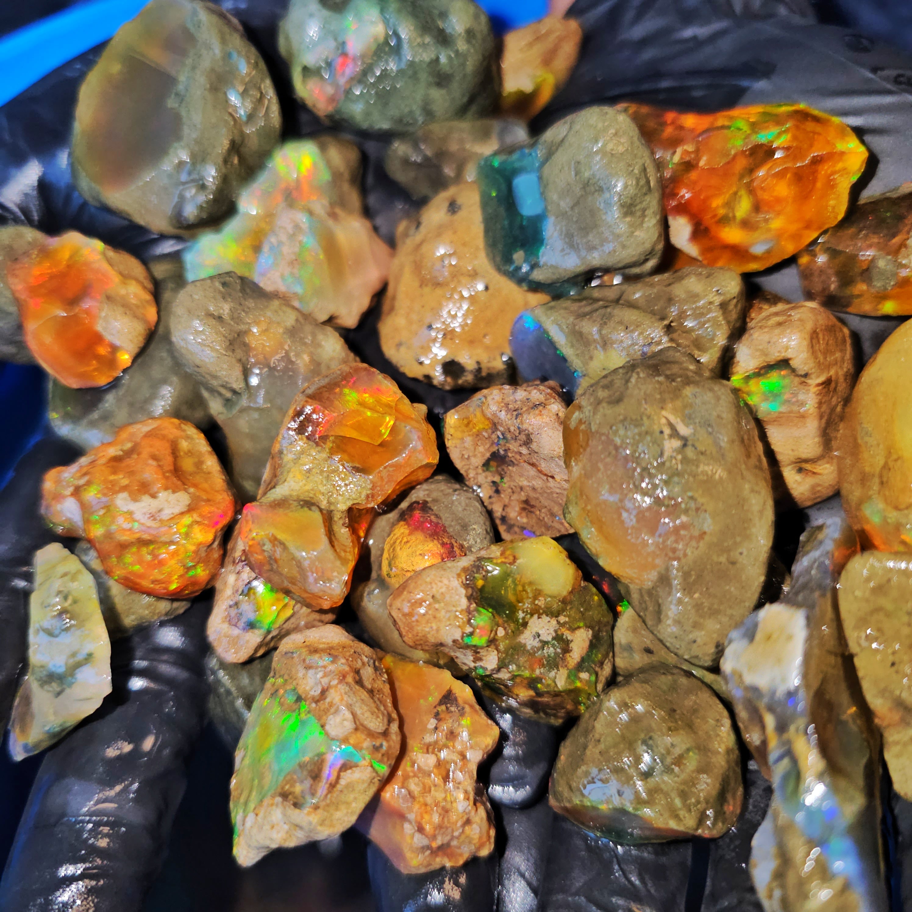 200 Grams of Natural Ethiopian Water Opal | Specimen Grade | Big Chunks | 8-10 Pcs - The LabradoriteKing